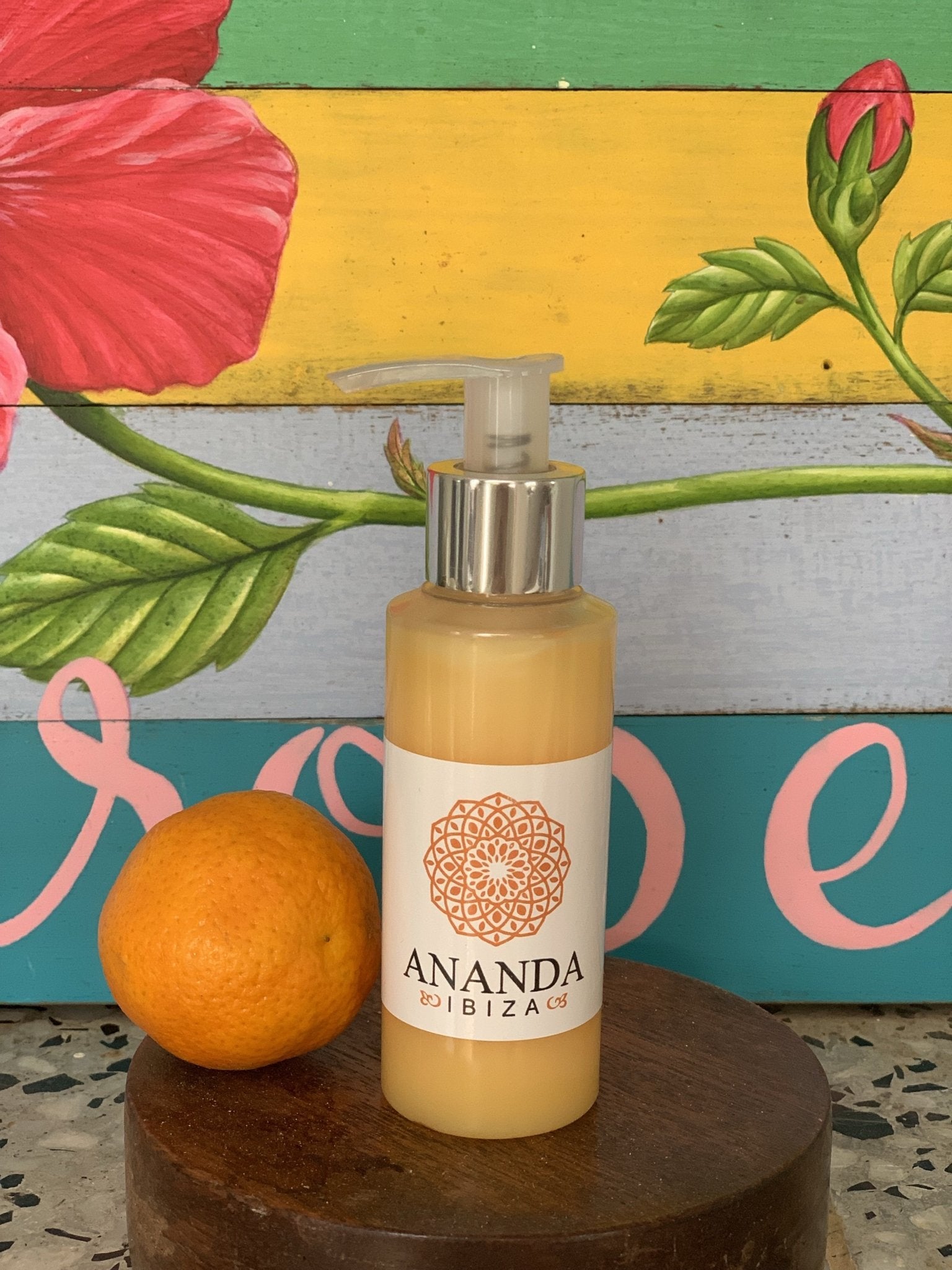 Ananda Organic Orange Shower Gel - Travel Size | Natural & Vegan Body Wash for Sensitive Skin | Perfect for Vacation, Gym & On-The-Go Use