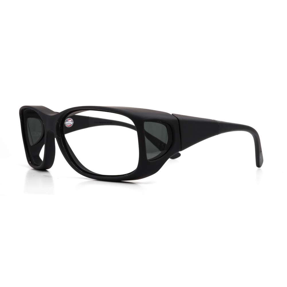 Fitover MX Black 0.75mm Pb Lead Glasses for Radiation Protection - 0.5mm Pb Leaded Side Shield | X-Ray Safety Glasses for Dentists, Radiology & Medical Professionals | Perfect for Dental Clinics, Hospitals & Nuclear Facilities
