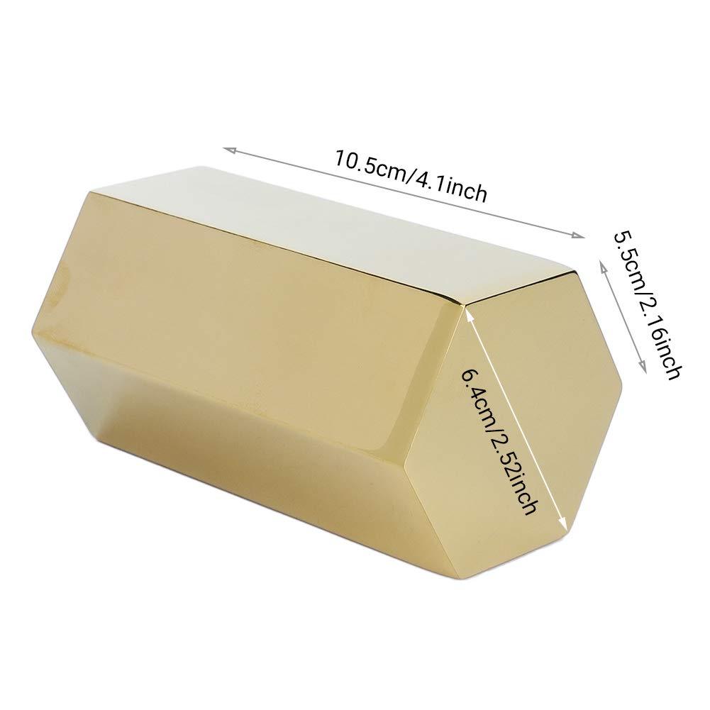 Gold Pen Cup Holder - Stylish Desk Organizer for Pencils, Pens & Makeup Brushes | Office & Home Desktop Stationery Container | Perfect for Workspace, Study Table & Vanity Decor