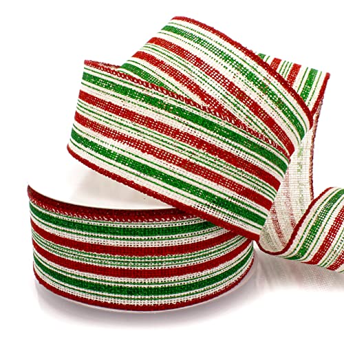 Christmas Red/Green/White Stripes