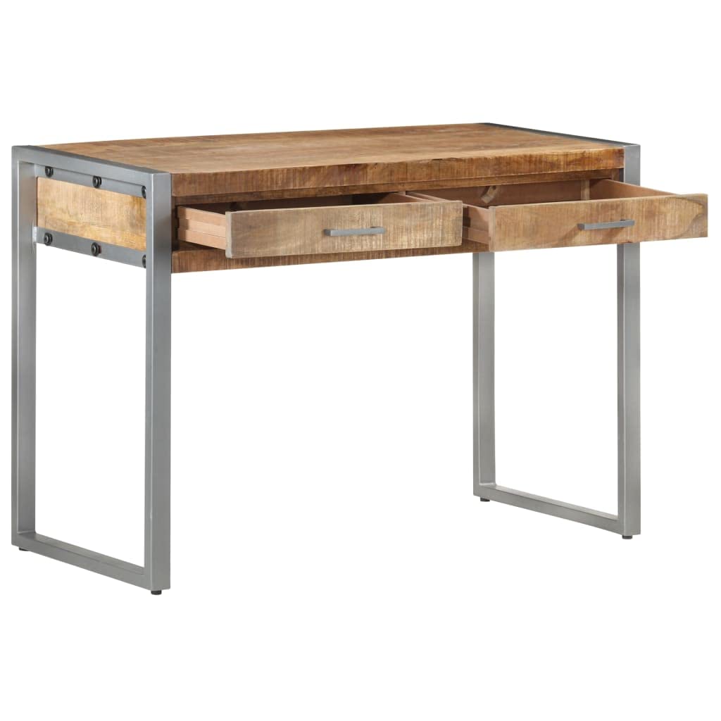Industrial Style Home Office Desk with 2 Drawers - 42.5