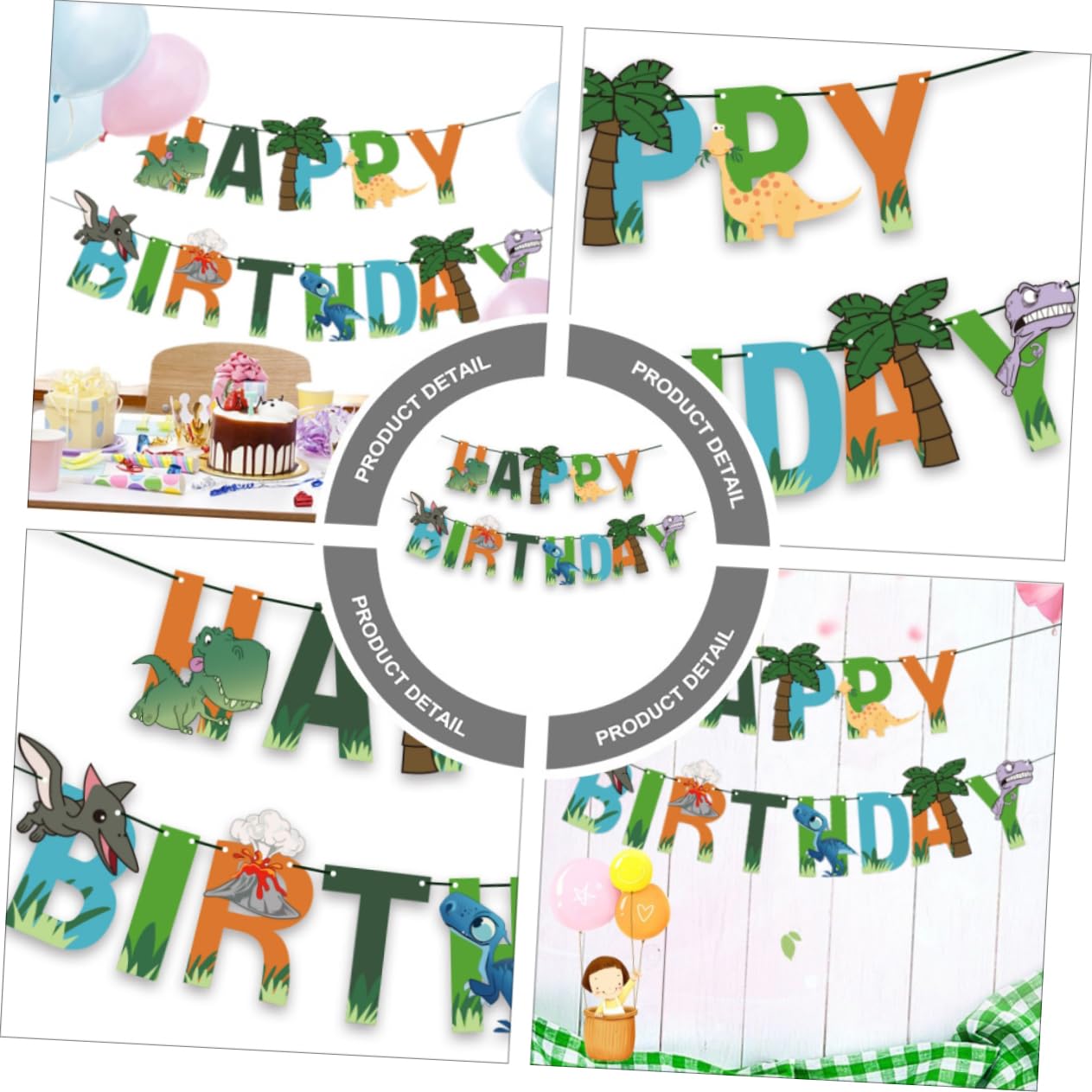 Dinosaur Birthday Party Decorations - CIYODO Dinosaur Banner & Invitation Set for Boys Birthday Party Supplies | Perfect for Dino-Themed Parties, Classroom Decor, and Kids Room Decorations