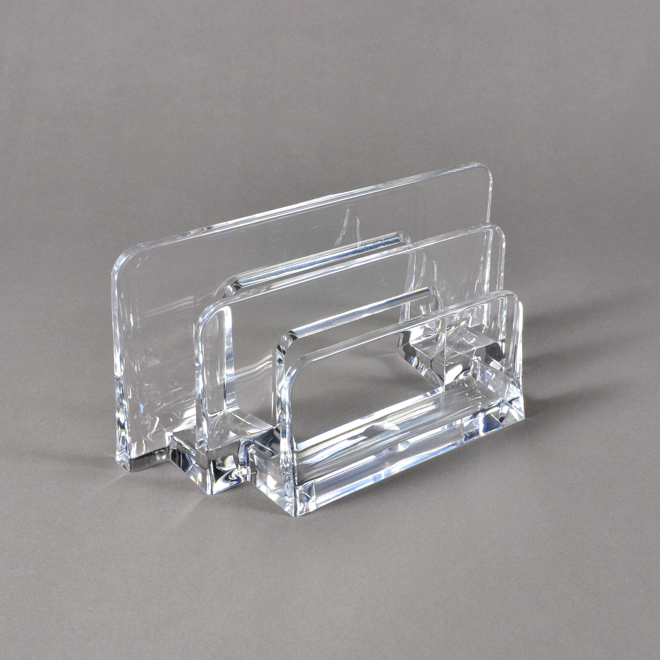Clear Acrylic Letter Sorter & File Folder Organizer (2 Pack) - Perfect for Office, Home Desk, Mail Sorting - Holds Papers, Letters, Envelopes & Documents - Essential Desk Accessory & Office Supply