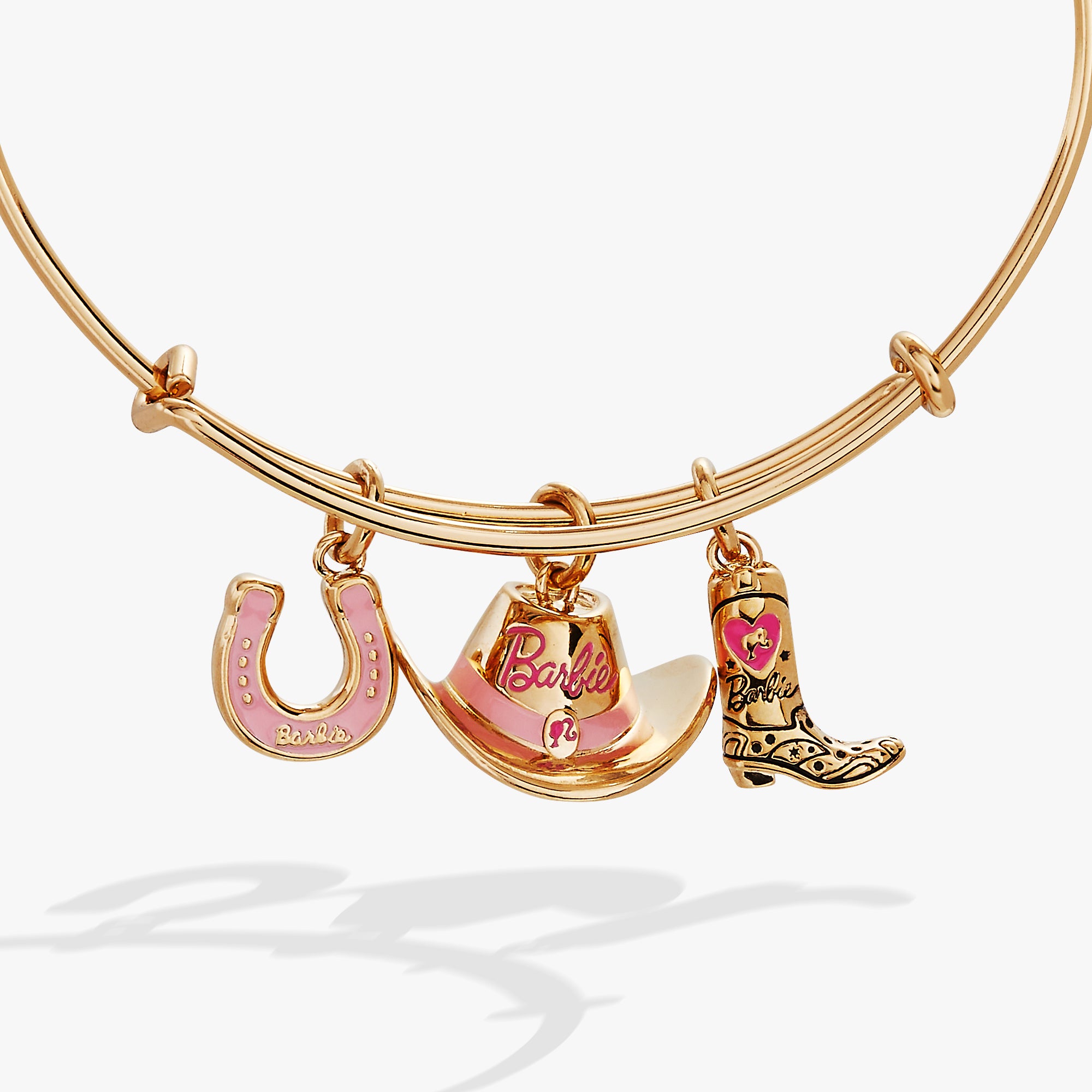 Barbie™ Western Trio Charm Bangle - Fashion Jewelry for Girls, Western-Themed Bracelet with 3 Charms - Perfect for Birthday Gifts, Dress-Up Play & Cowgirl Costume Accessories