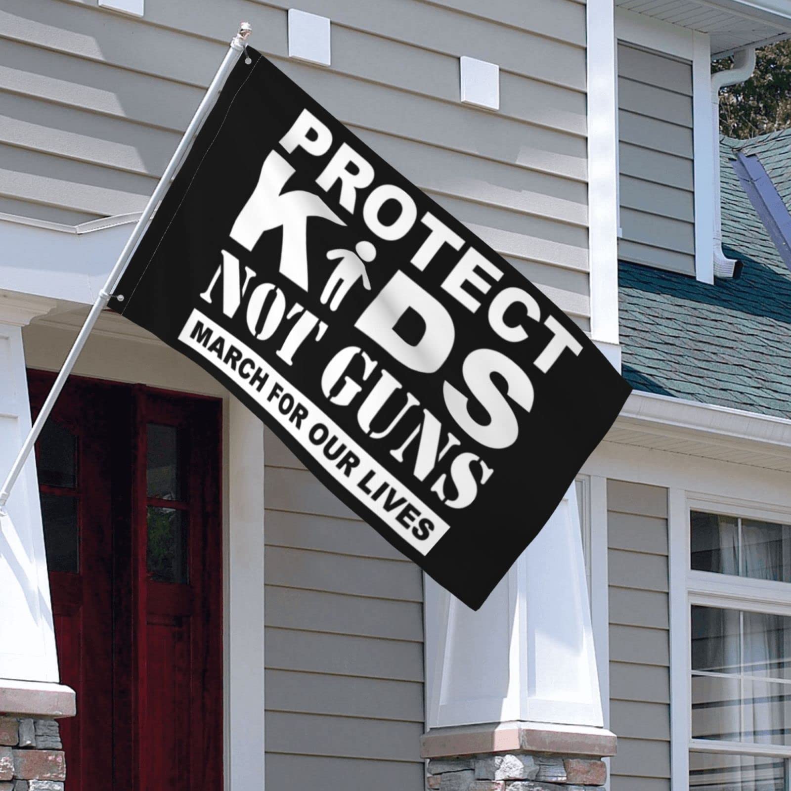 3x5 March For Our Lives Flag - Pray For Uvalde Texas, End Gun Violence, Protect Our Kids - Enough Is Enough Gun Control Now - No More Silence Protest Banner (No Pole Included) - Perfect for Rallies, Memorials & Social Justice Events