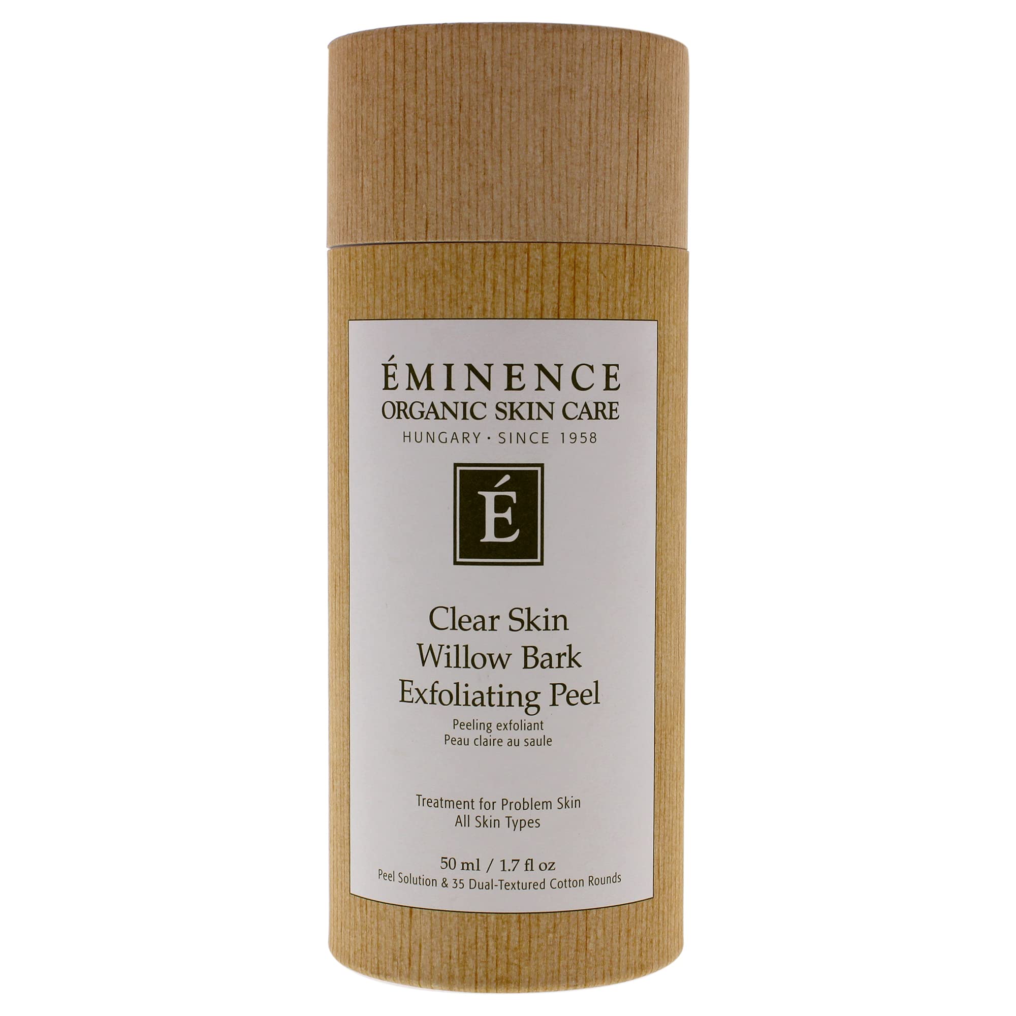 Eminence Organic Skincare Exfoliating Peel with Willow Bark for Clear Skin - 1.7 oz | Gentle Facial Exfoliator for Acne, Blackheads & Pores | Vegan, Cruelty-Free Skincare for Daily Use at Home or Spa