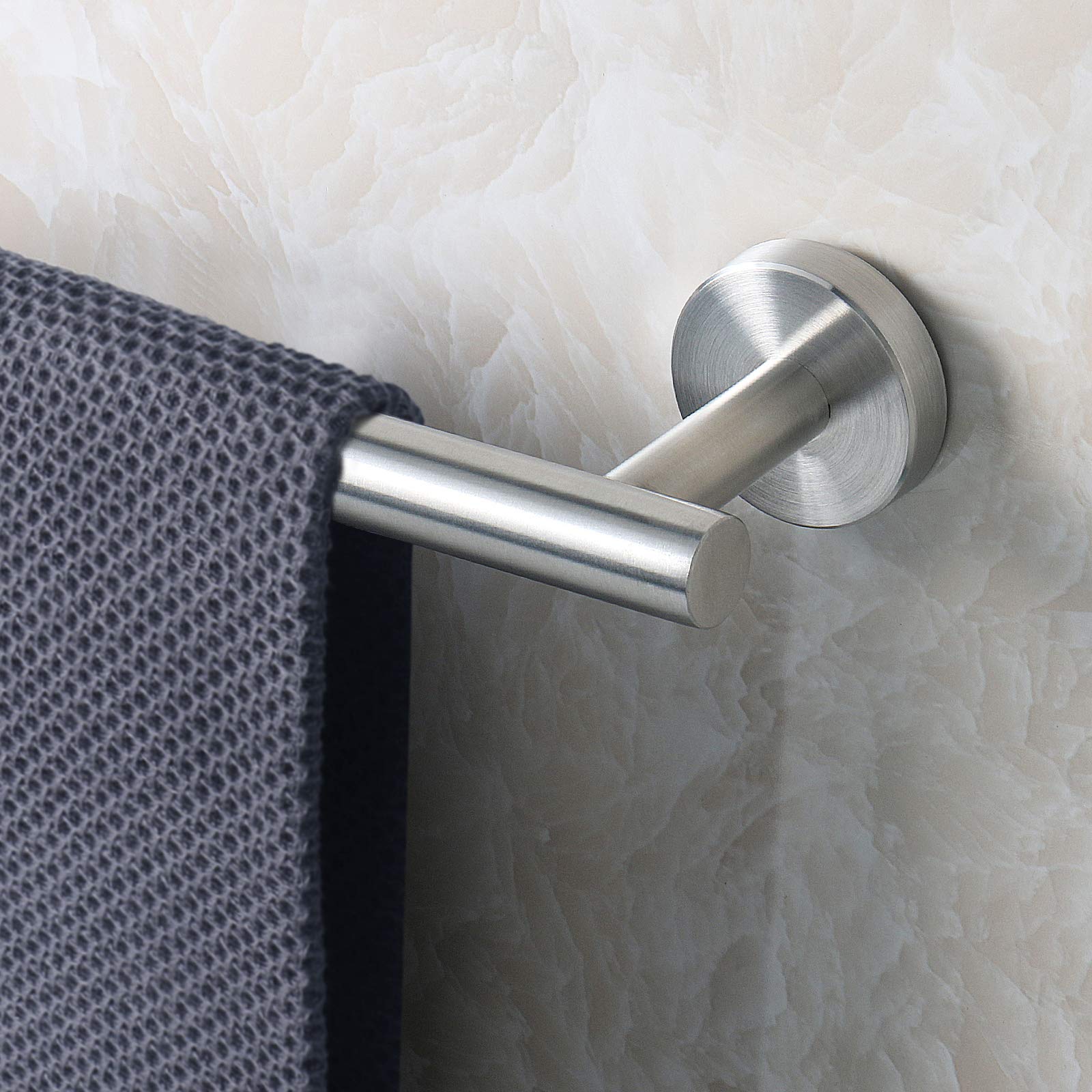 Premium Stainless Steel Bath Towel Bar - 12 Inch Brushed Nickel Wall Mounted Towel Rack for Bathroom, Shower & Spa - Heavy Duty Rustproof Bath Accessories (1 Pack) - Perfect for Modern Homes, Hotels & Luxury Resorts