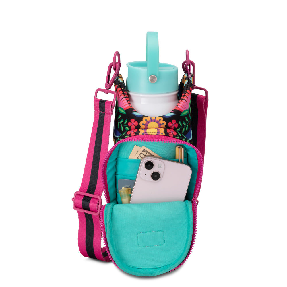 Caliente Insulated Water Bottle Sling - Leakproof & Durable Crossbody Carrier for Hiking, Gym & Outdoor Activities | BPA-Free Stainless Steel Canteen Holder