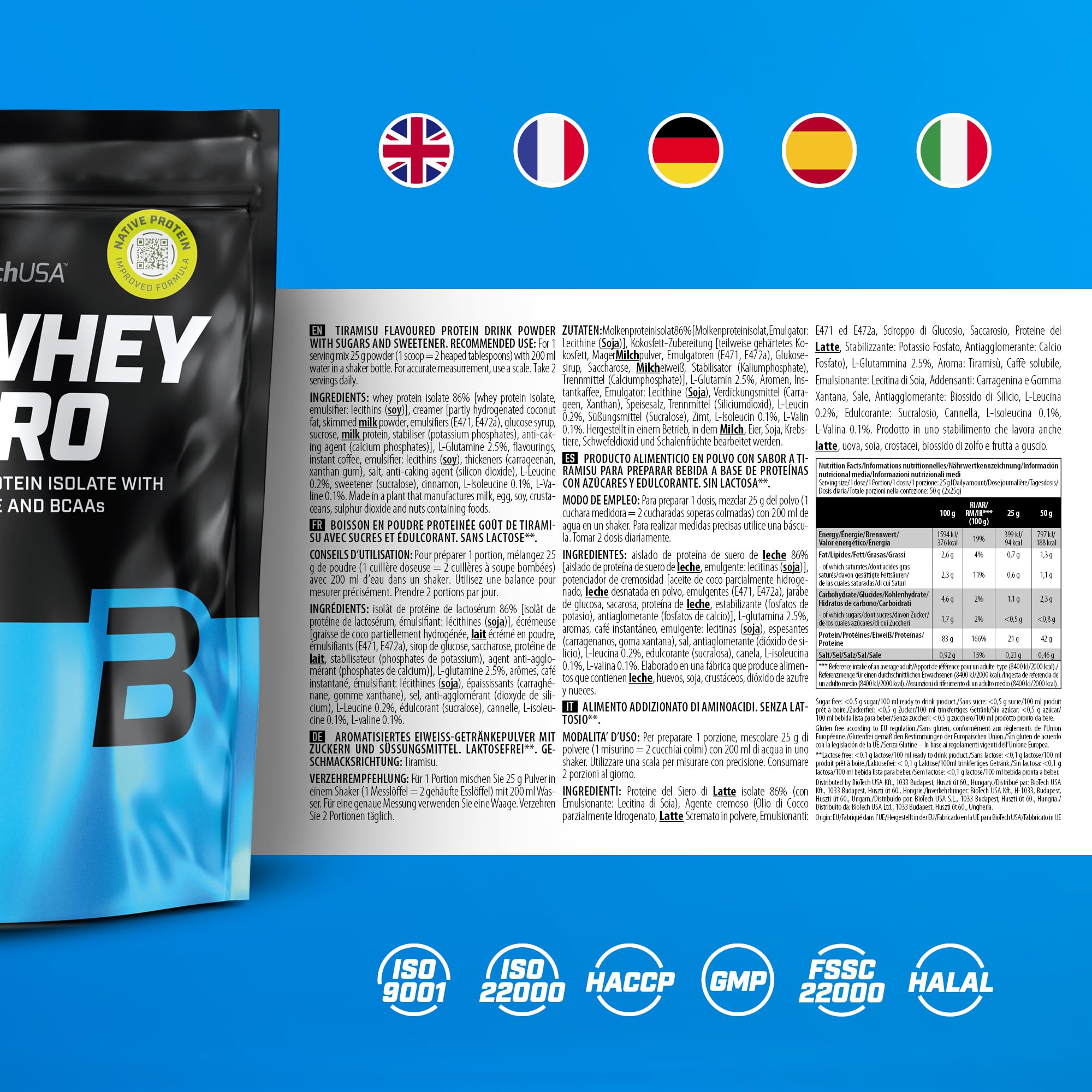 BioTechUSA Iso Whey Zero 500g - Premium Whey Protein Isolate Powder for Muscle Growth & Recovery - Ideal for Post-Workout, Weight Loss & Fitness Enthusiasts