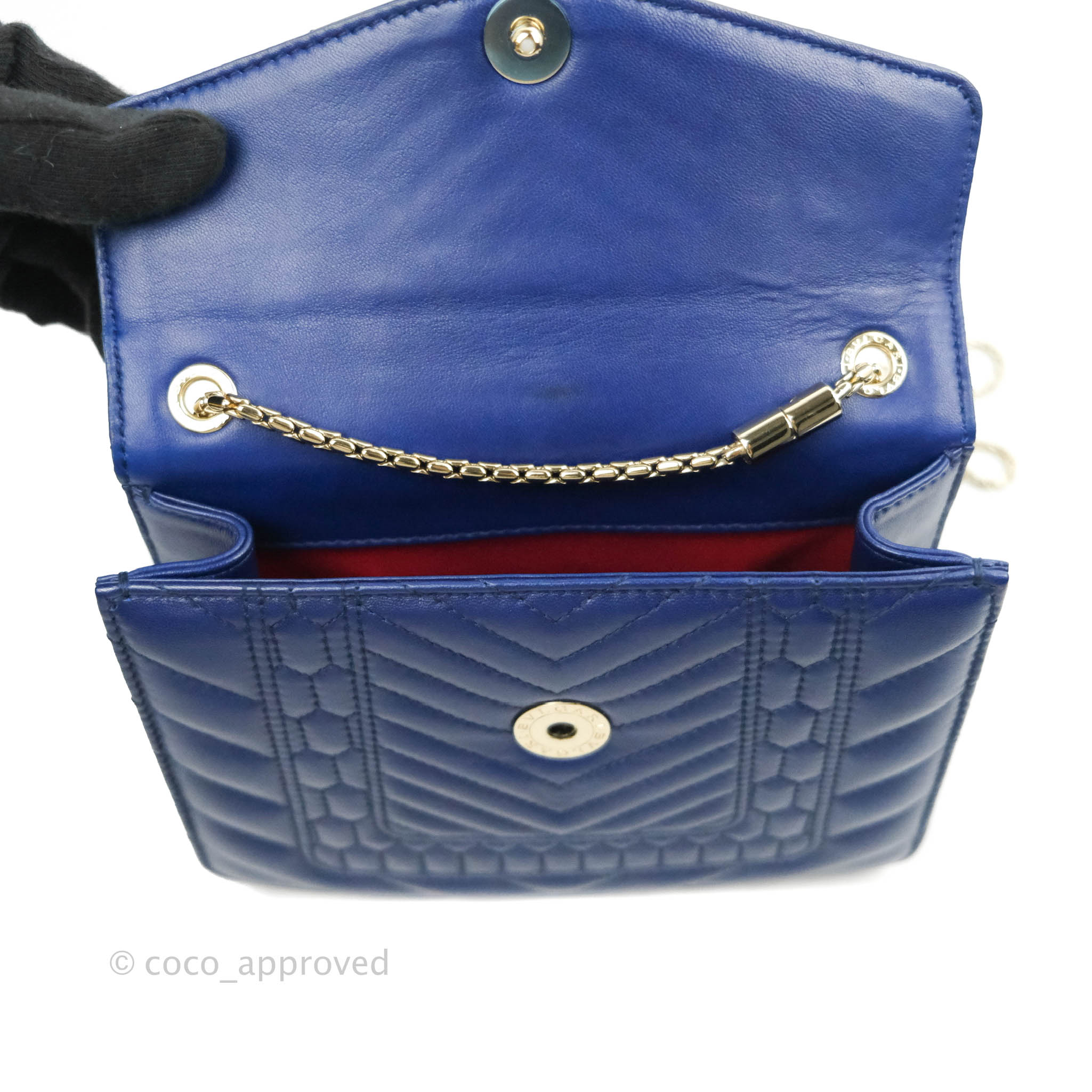 Bvlgari Small Quilted Scaglie Serpenti Forever Shoulder Bag in Blue | Luxury Designer Crossbody Purse for Women | Perfect for Evening Parties, Date Nights & Special Occasions