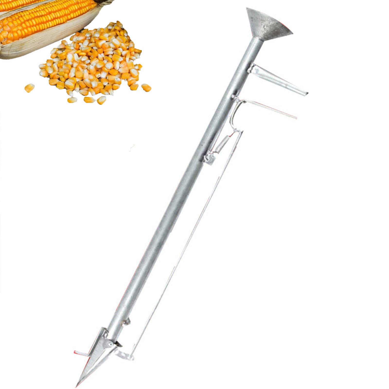 2-in-1 Manual Garden Seeder Planter Tool - Rustproof Metal Seed Shank for Planting Corn, Beans, Cotton & Peanuts | Perfect for Home Gardening & Vegetable Farming