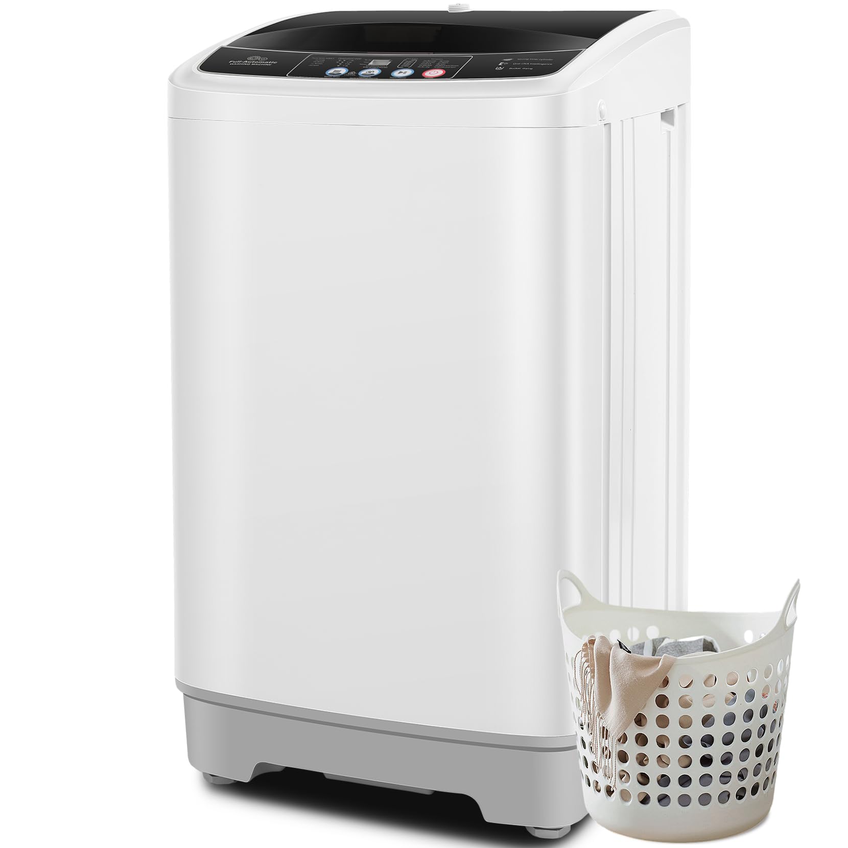 Nictemaw 17.8Lbs Portable Washing Machine - 2.4 Cu.ft Large Capacity Compact Washer with 10 Wash Programs & 8 Water Levels - Perfect for Apartments, Dorms, RVs, Camping & Small Spaces | Energy Efficient & Space Saving Design