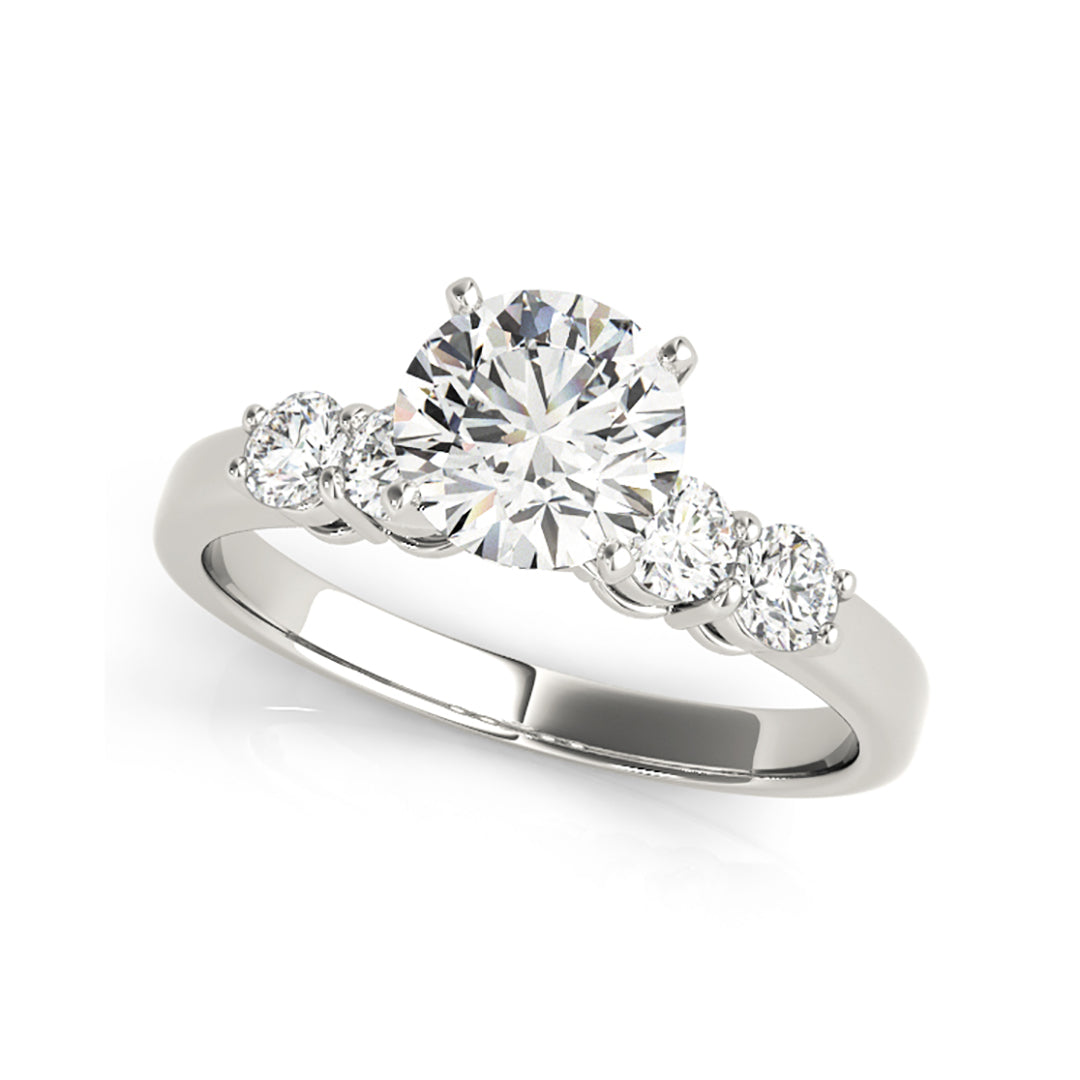 2.1 CTW 5-Stone Solitaire Side Diamond Engagement Ring for Women - Perfect for Proposals, Anniversaries & Weddings