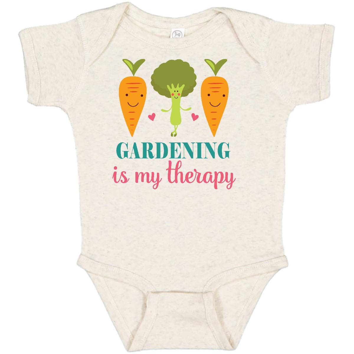 Inktastic Gardening is My Therapy Baby Bodysuit - Cute Organic Cotton Onesie for Infants & Toddlers - Perfect for Outdoor Play, Park Visits & Family Gardening Activities