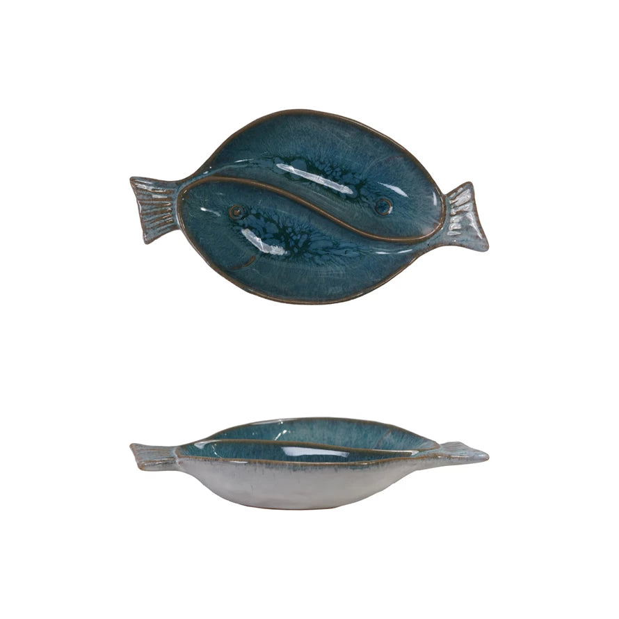 Premium Stoneware Fish Platter - Elegant Serving Dish for Seafood, Sushi & Appetizers - Perfect for Dinner Parties, Entertaining & Holiday Gatherings