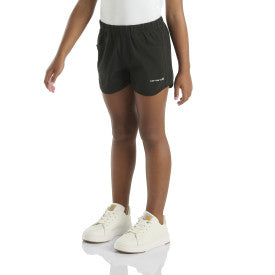 Youth Rugged Flex Ripstop Shorts in Caviar Black - Durable & Comfortable Outdoor Adventure Pants for Hiking & Camping