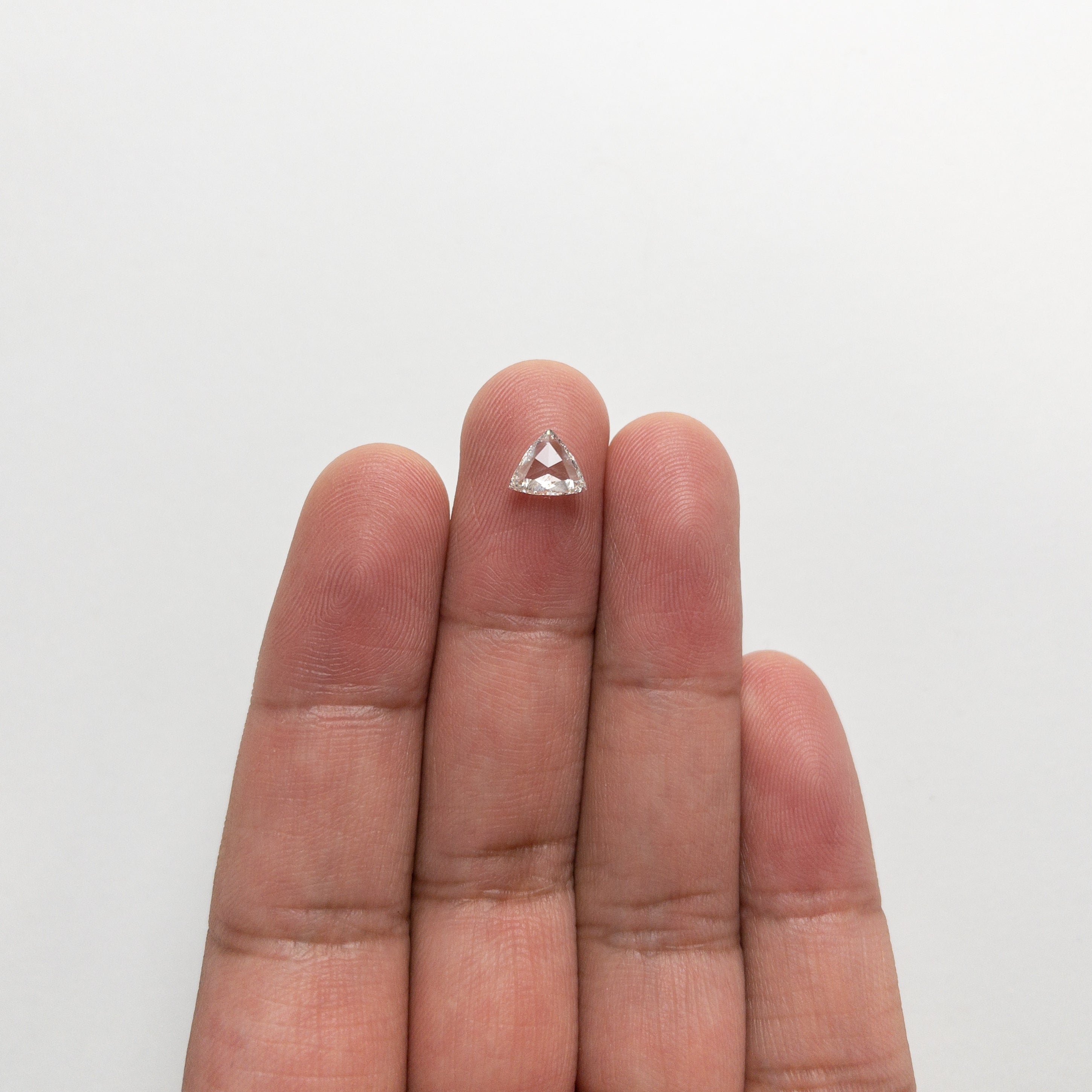0.72ct Natural Diamond 6.25x7.35x2.17mm SI1 H Color Trillion Rose Cut Loose Gemstone for Jewelry Making - Engagement Rings, Earrings & Pendants