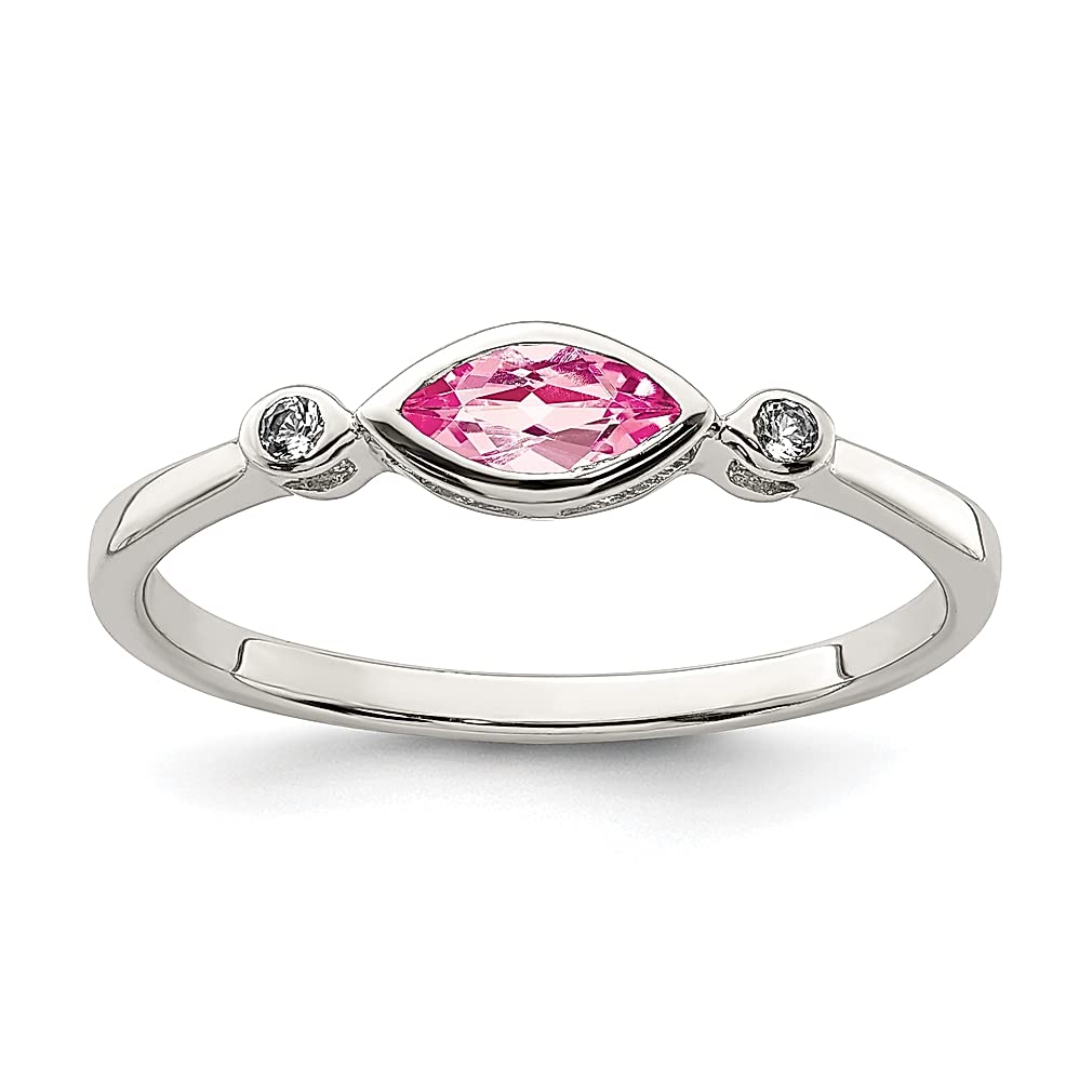 925 Silver Pink Tourmaline Ring for Women - Elegant Gemstone Jewelry Gift for Her - Perfect for Weddings & Anniversaries