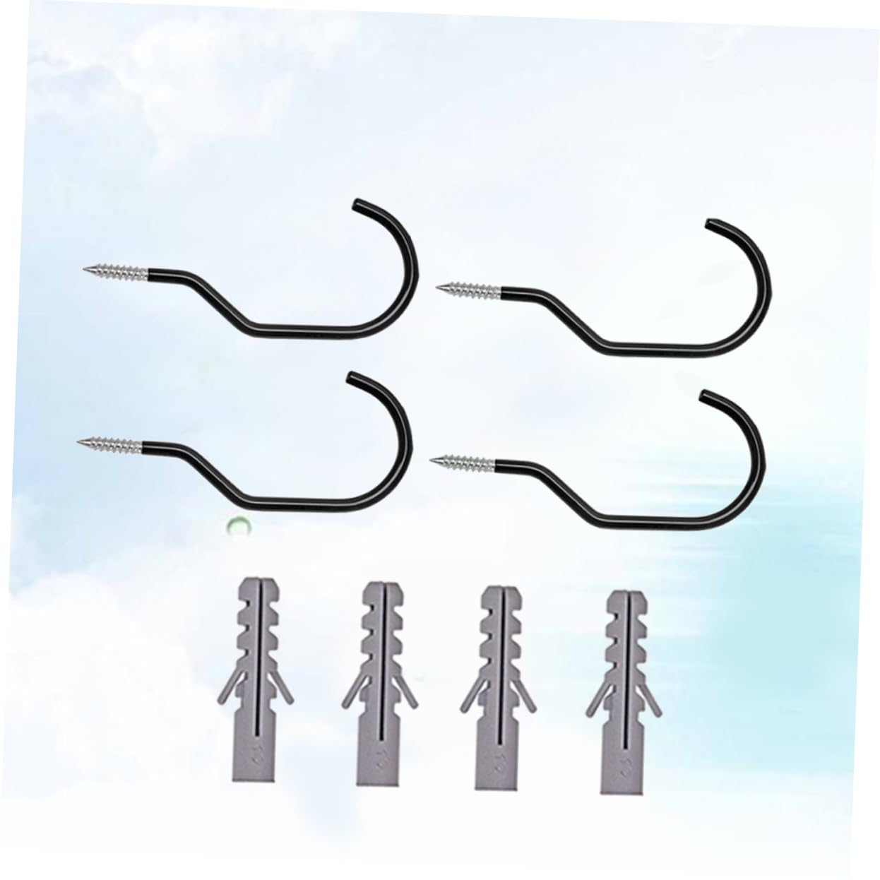 GANAZONO 24 Pack Heavy Duty Bike Hooks - Ceiling & Wall Storage Hooks for Bikes, Gear & Sports Equipment - Space Saving Garage, Basement & Shed Organization Solution