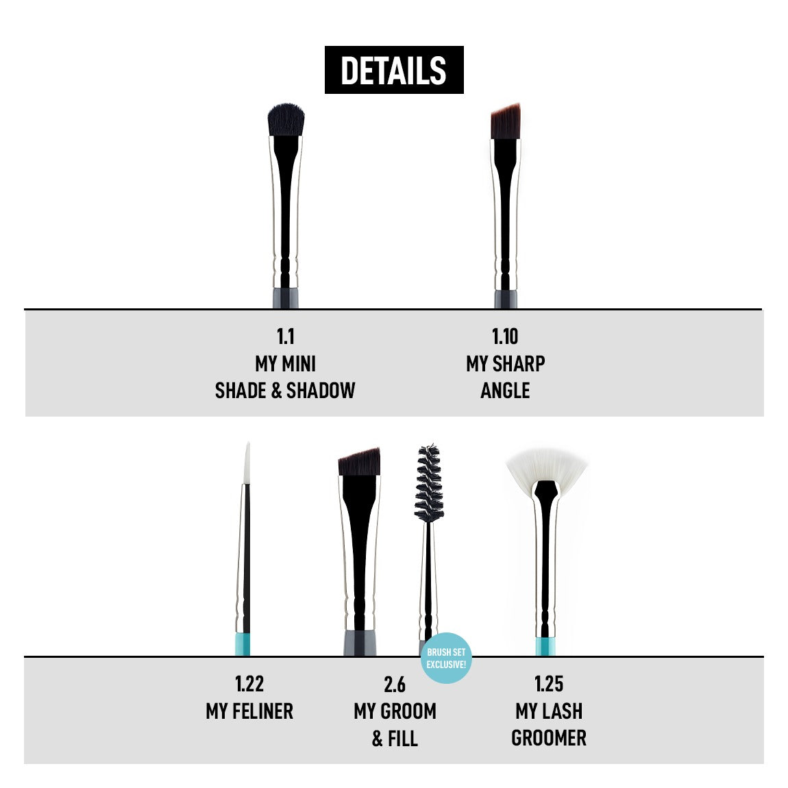 Professional Complete Eye Brush Set for Makeup Artists - 12 Piece Vegan & Cruelty-Free Eye Shadow Brushes Kit for Blending, Smudging, and Precision Application | Perfect for Beginners & Professionals