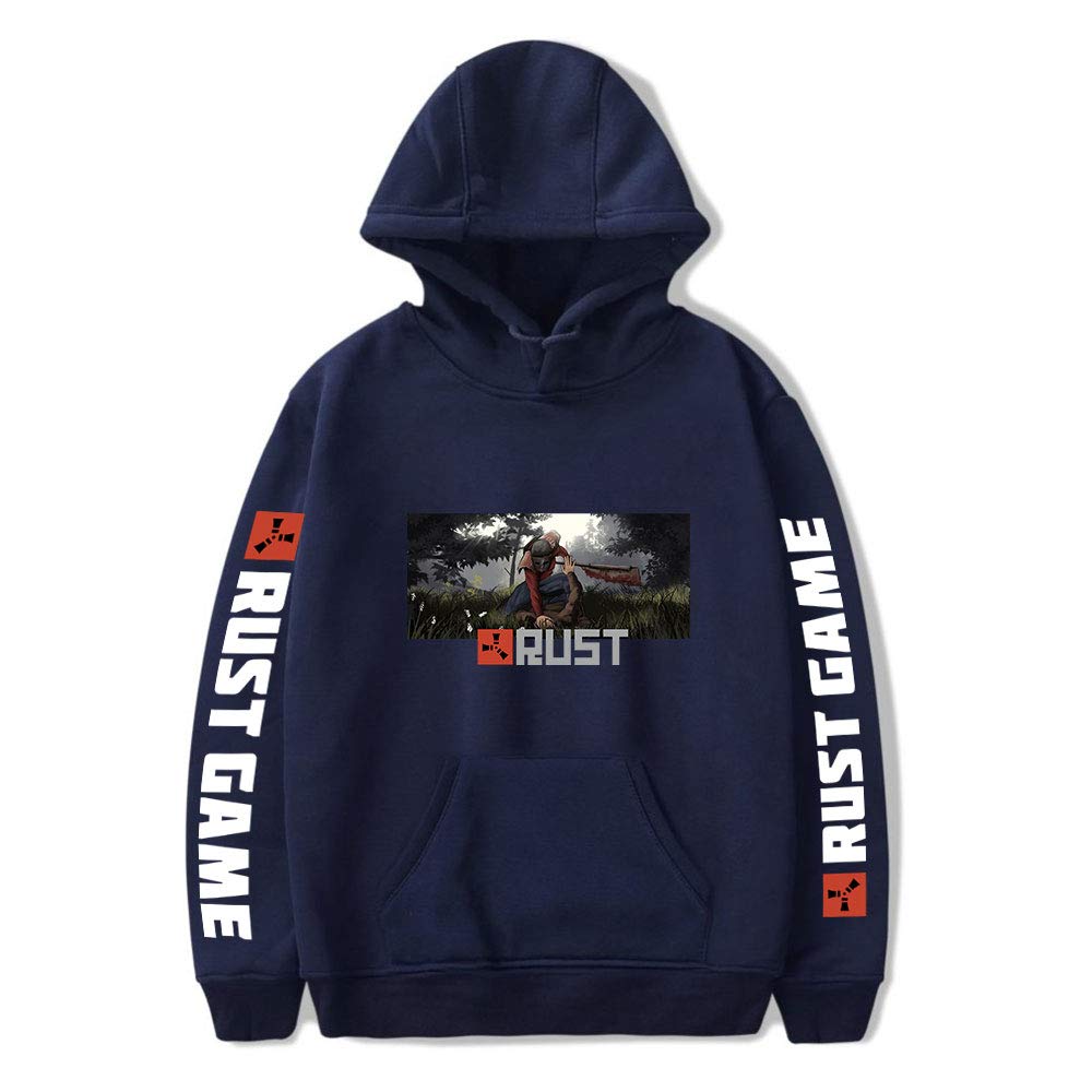 Unizka Rust Game Hoodie - Casual Hip Hop Streetwear Pullover Thin Tracksuit Sweatshirt for Gamers, Perfect for Gaming Nights and Street Style