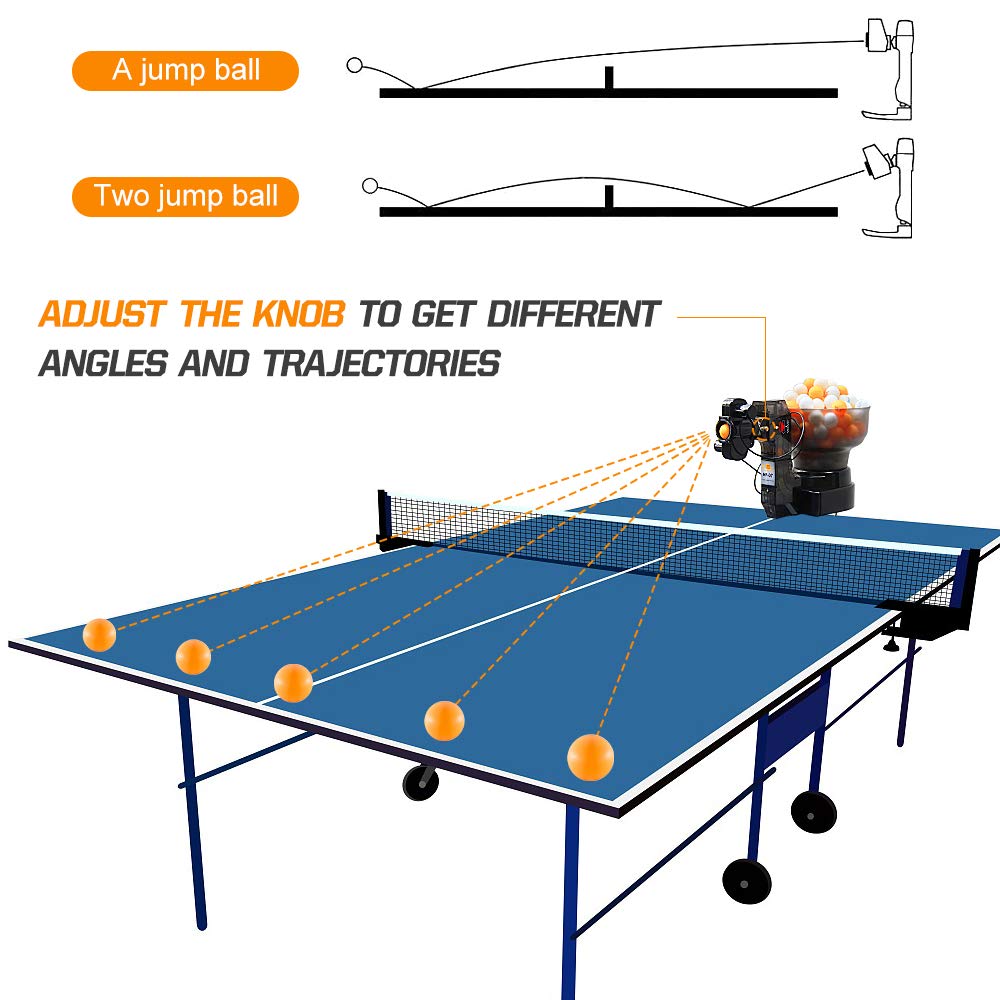 Lixada Automatic Table Tennis Robot Trainer - 40mm Regulation Ping Pong Ball Machine for Solo Practice | Perfect for Home, Club & Professional Training Sessions