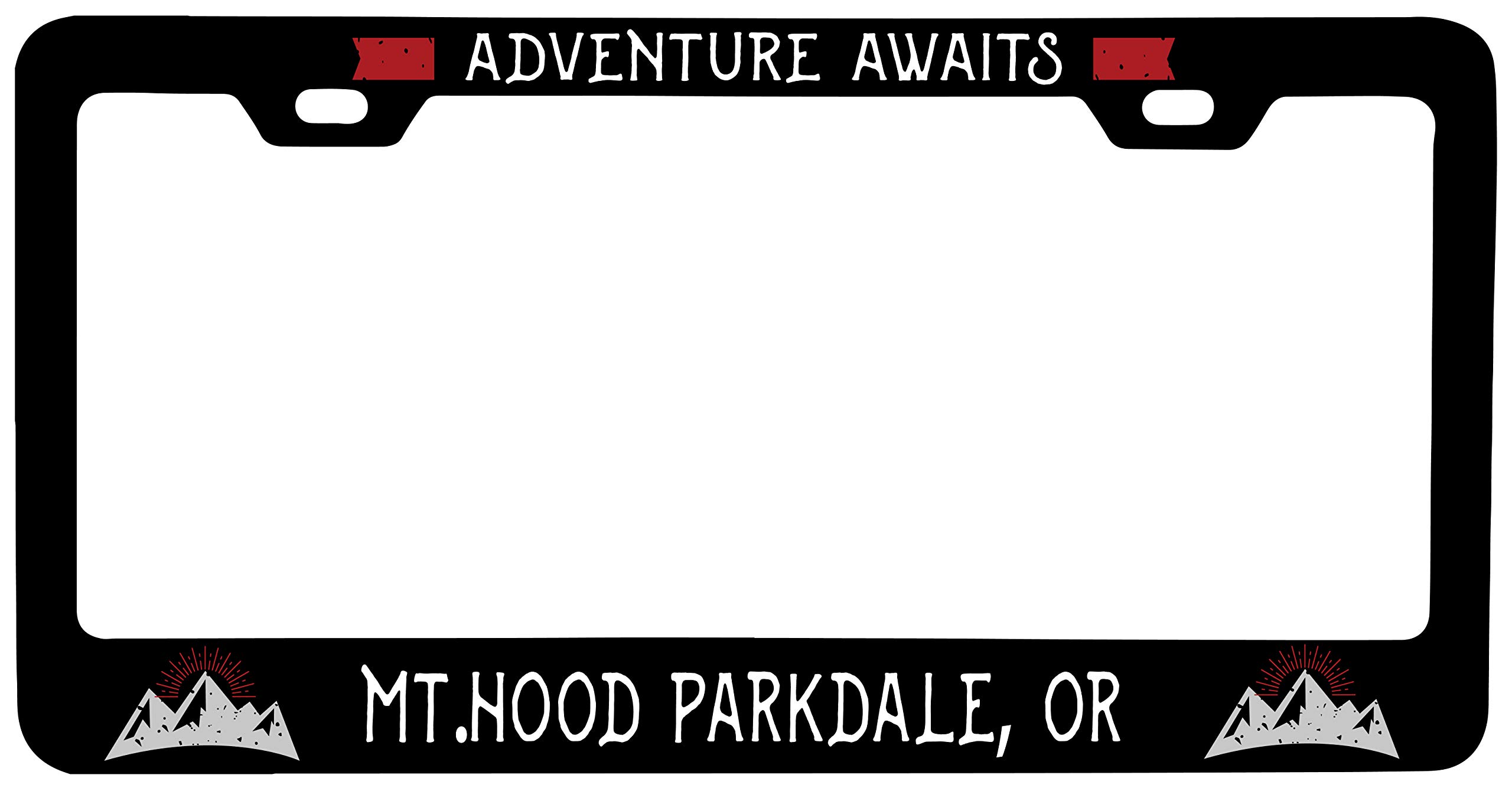 Vintage Mt. Hood Parkdale Oregon Metal License Plate Frame - Rustic Vanity Car Accessory for Classic & Custom Vehicles - Perfect for Road Trips, Car Shows & Collector Displays