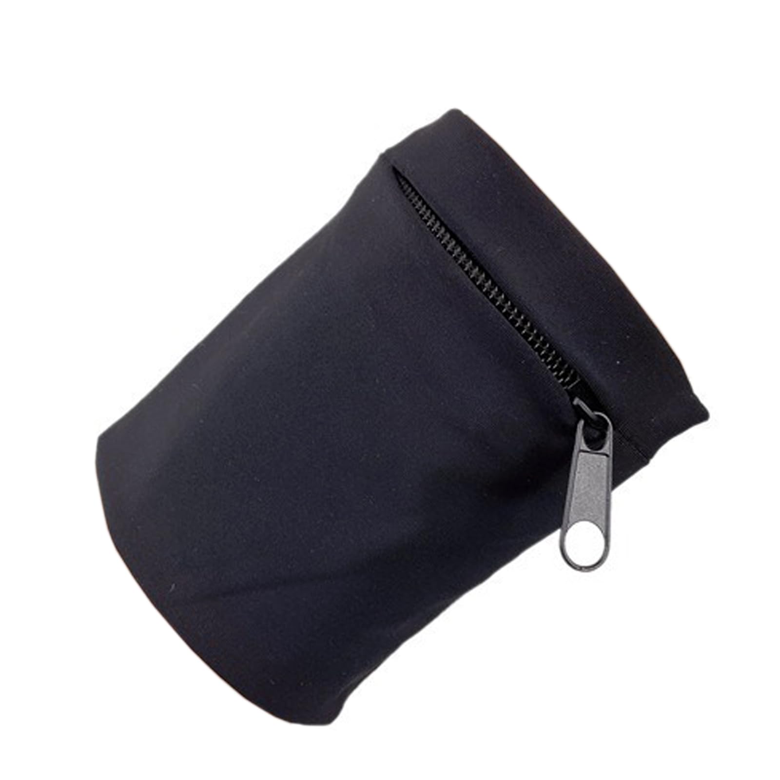 Boshiho Unisex Zippered Wristband Pouch - Runner's Wrist Pocket & Reversible Wallet for Running, Hiking, Travel - Secure Storage for Cash, Cards, Keys (Black)
