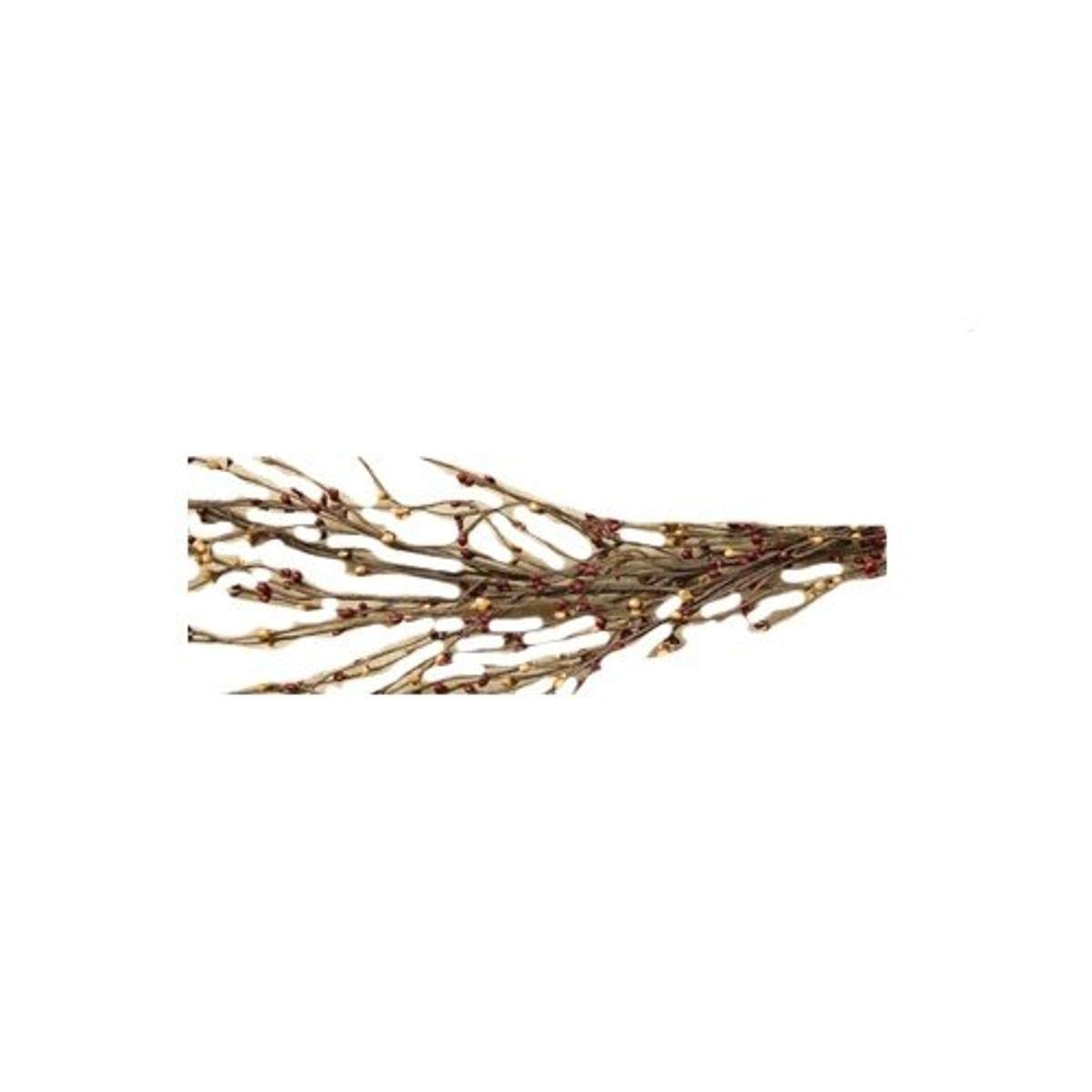 CWI 4 ft Artificial Pip Berry Garland - Burgundy & Gold Christmas Decor for Mantle, Arch, Table, Entryway - Perfect for Holiday Home Decor, Wedding Centerpieces & Seasonal Party Decoration