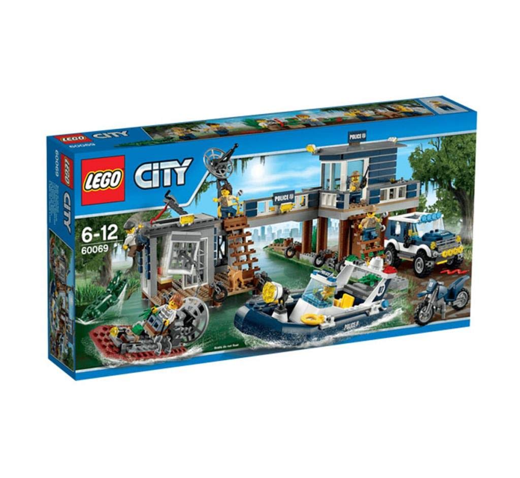 LEGO City 60069 Police Station Construction Set - Swamp Police Station Toy for Kids, Building Blocks for Creative Play - Perfect for Pretend Play and Role-Playing Scenarios