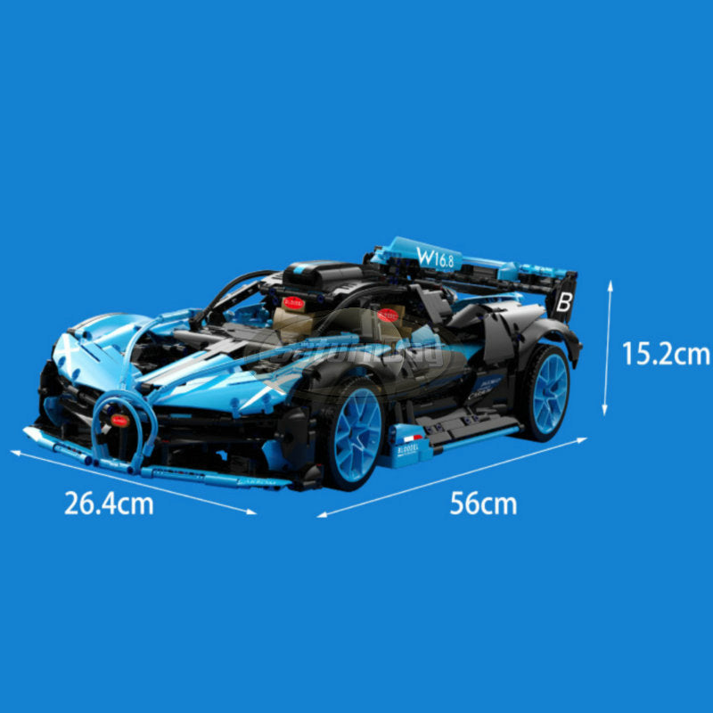 KBOX 10211b Bugatti Bolide 3588PCS Building Blocks Set - High-Speed Racing Car Model for Adults & Teens - Perfect for Collectors, DIY Enthusiasts & Home Office Decor