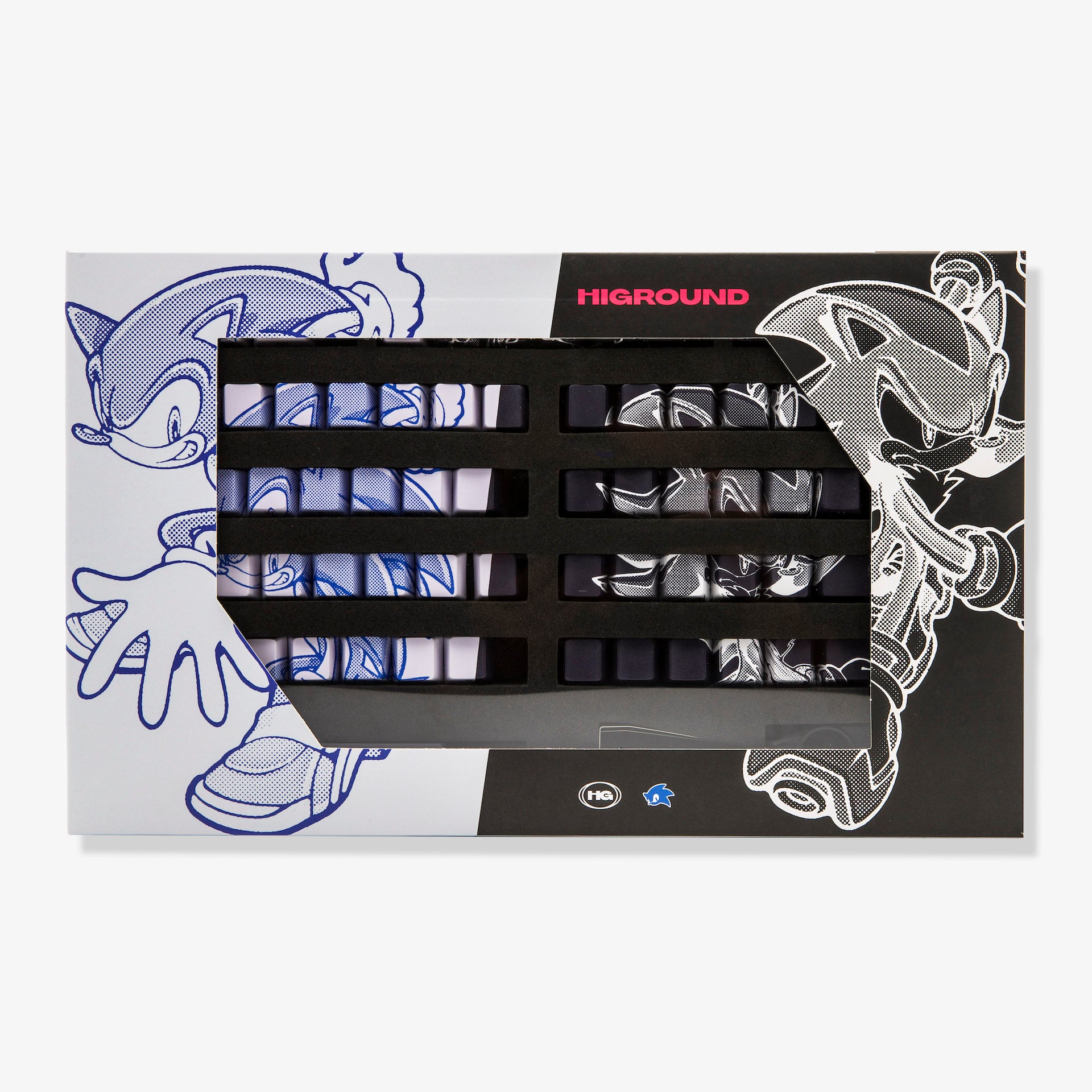 Sonic x Higround Adventure 68 Keycap Set for 65% Keyboard - Custom Mechanical Keycaps for Gaming & Typing - Perfect for PC Gamers and Programmers