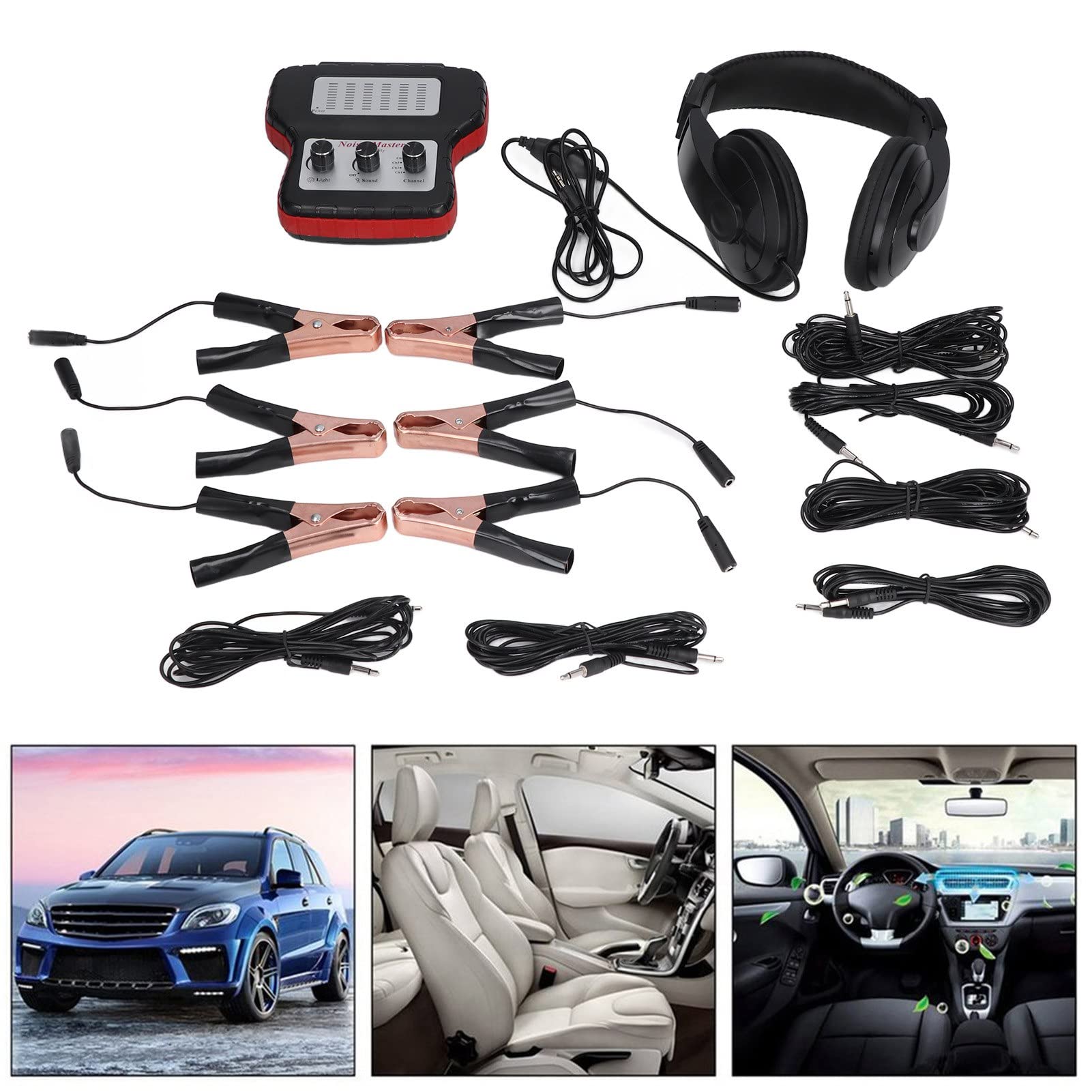 Car Noise Finder - Multi-Channel Abnormal Sound Detector for Motor, Chassis & Transmission | Ergonomic Automotive Noise Testing Tool for DIY Mechanics & Professional Use