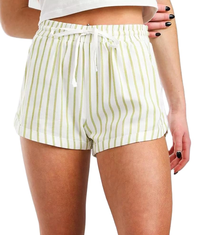 D-green Stripe Shorts