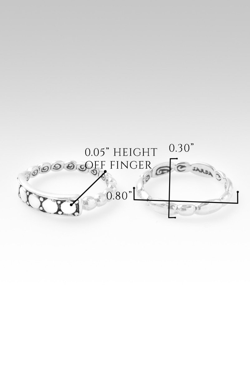 Let Go Let God Ring Set of 2 - Inspirational Christian Jewelry for Women - Perfect for Daily Wear, Church Services & Spiritual Gifts