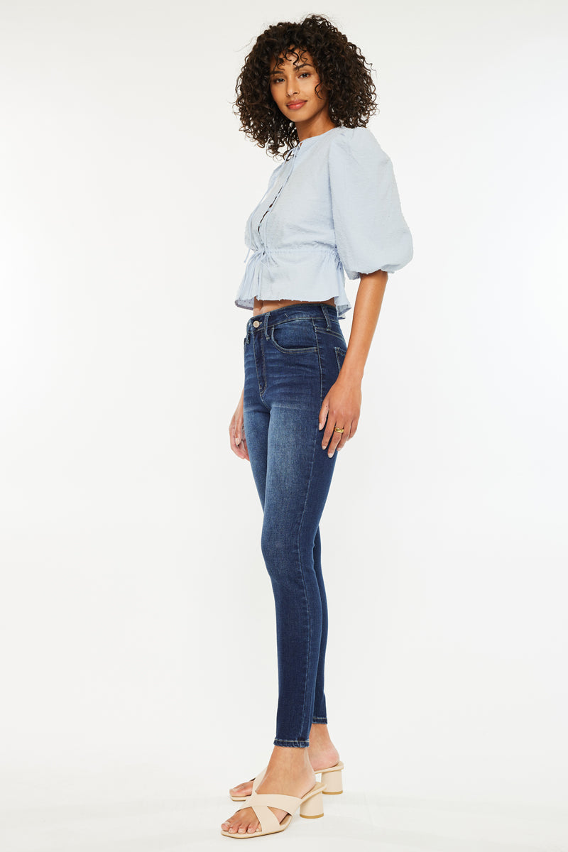 Julija Essentials High Rise Super Skinny Jeans for Women - Stretch Denim Pants Slim Fit Ankle Length - Perfect for Casual Wear, Night Out & Office Outfits