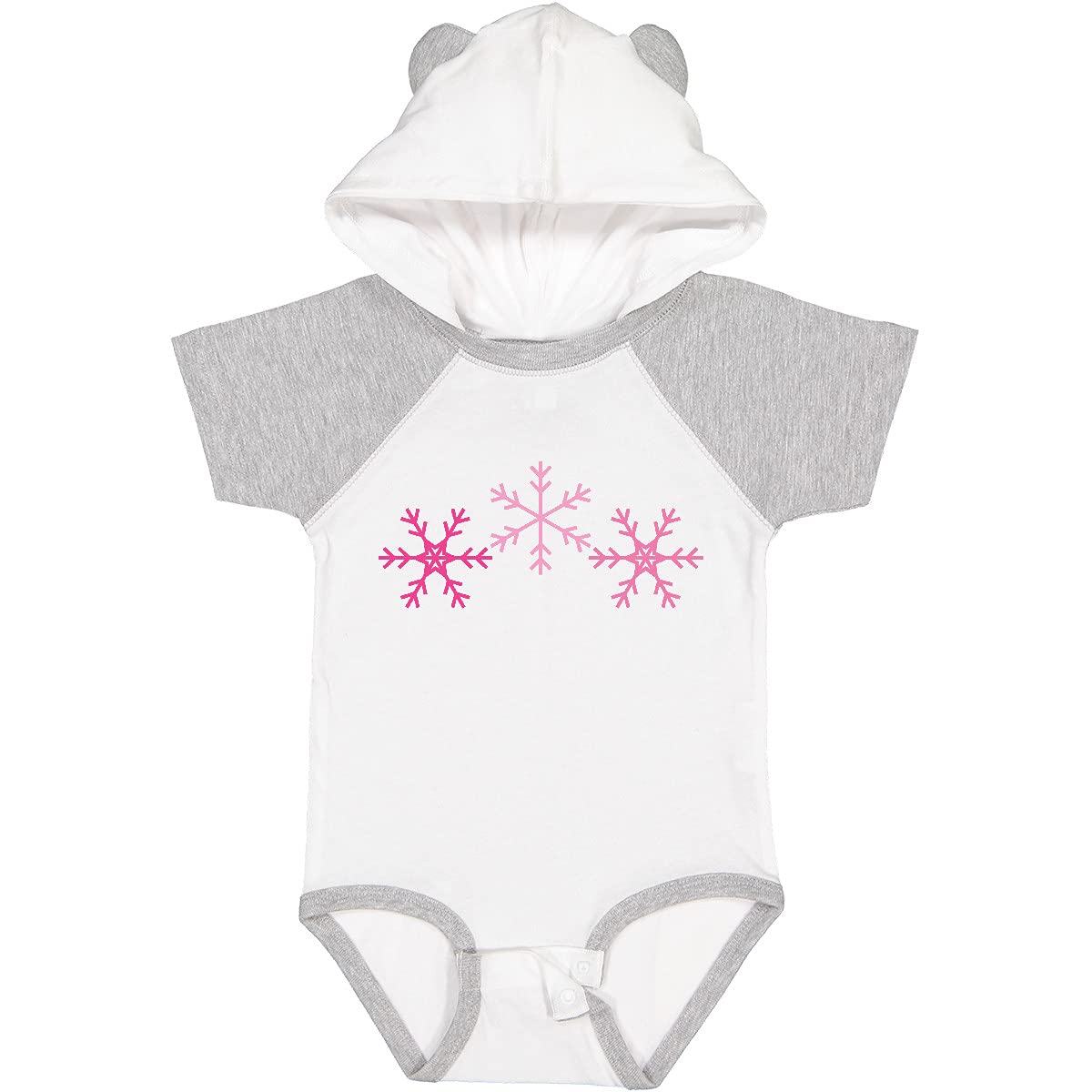 Inktastic Pink Snowflakes Baby Bodysuit - Cute Holiday Outfit for Infants & Newborns - Perfect for Christmas, Winter Photos & Family Gatherings