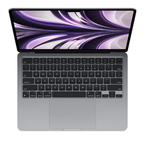Apple MacBook Air M2 13-inch Laptop 512GB SSD 16GB RAM 8-Core CPU 10-Core GPU (2022 Model) Space Gray - Ultra-Thin & Lightweight for Work, Travel & Student Use