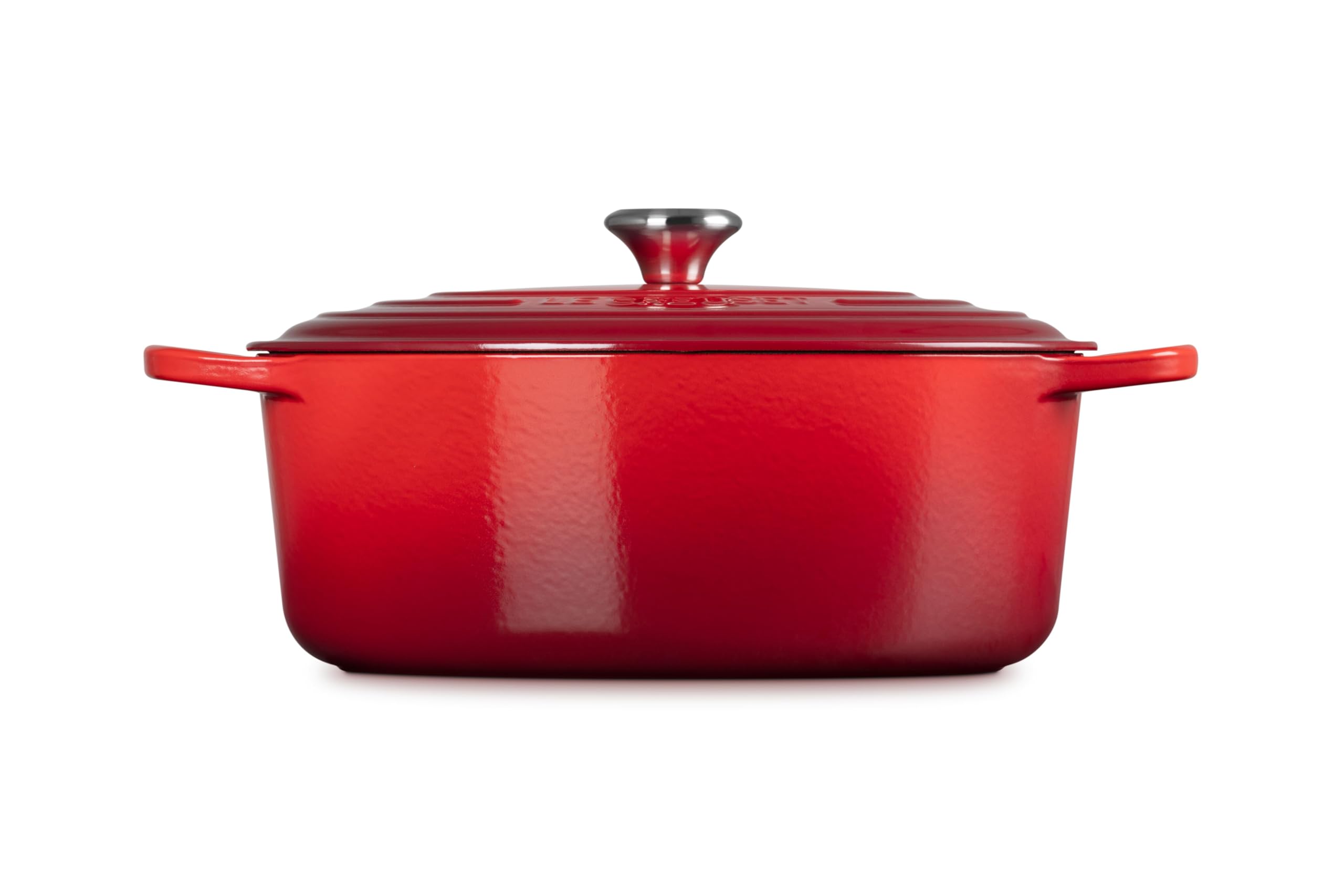 Le Creuset 8 Quart Enameled Cast Iron Oval Dutch Oven - Signature Cerise Red for Braising, Roasting & Slow Cooking | Premium Kitchen Cookware for Soups, Stews & Bread Baking