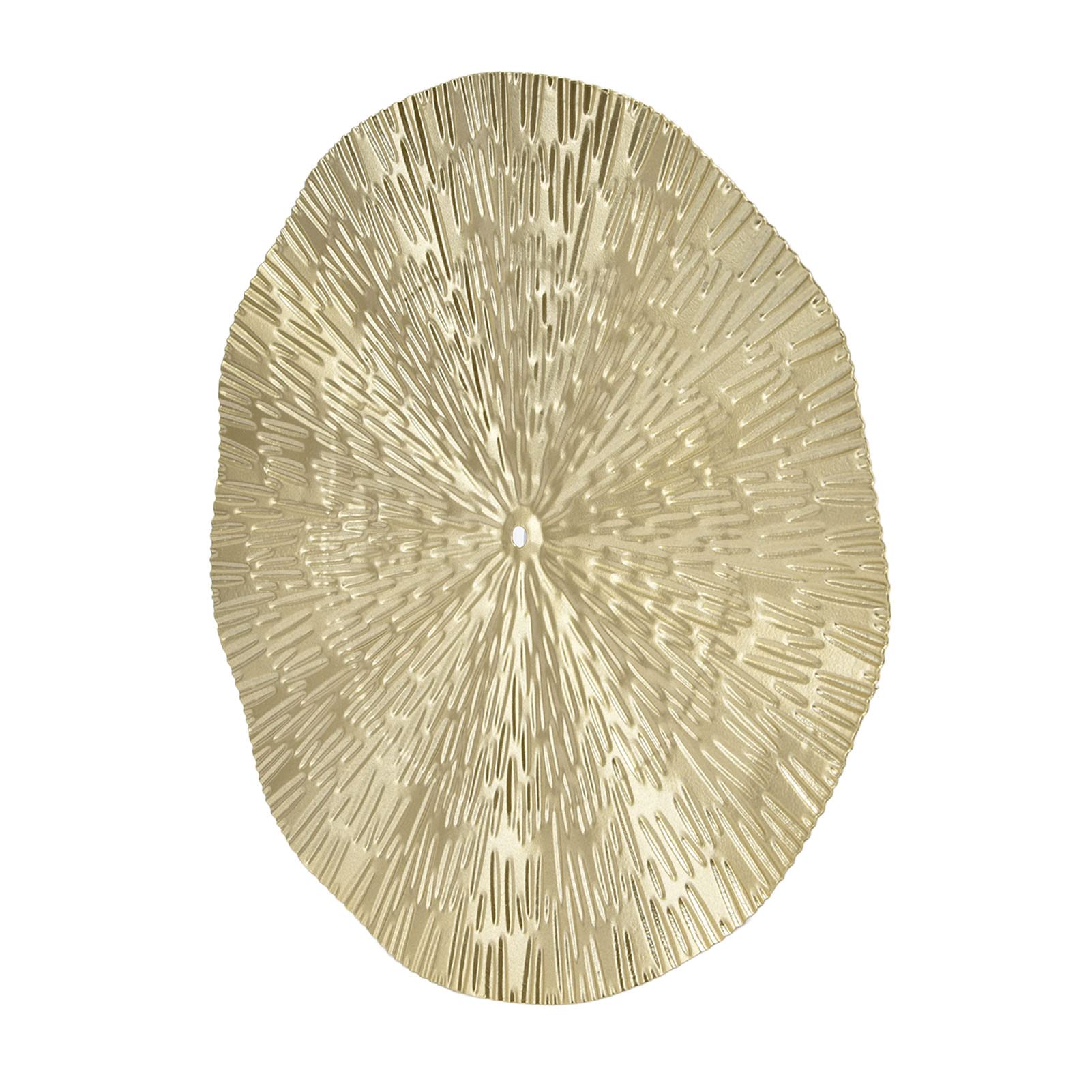 Okuyonic Iron Wall Art - 9.6 Inch Round Metal Wall Decor with Delicate Texture, Golden Irregular Circle Design for Living Room, Bedroom - Perfect for Modern Home Decor & Wall Accent