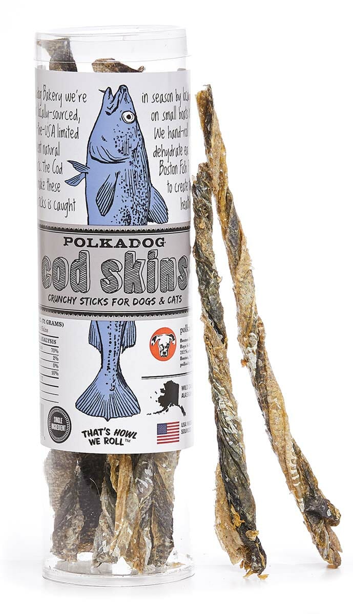 Premium Cod Skin Crunchy Sticks - Natural Dog & Cat Treats for Training, Dental Health & Rewards - High-Protein, Grain-Free Snacks for Pets