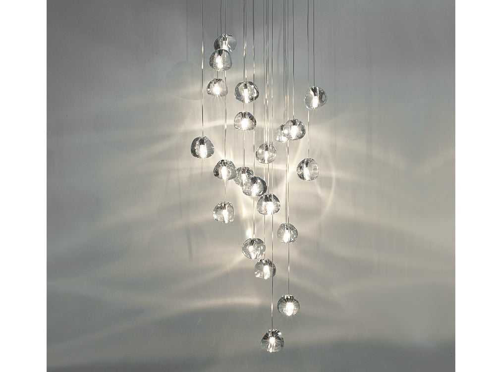 Elegant Cherry Crystal Pendant Light - Modern Chandelier for Dining Room, Bedroom & Living Room Decor - Stylish Ceiling Lighting Fixture