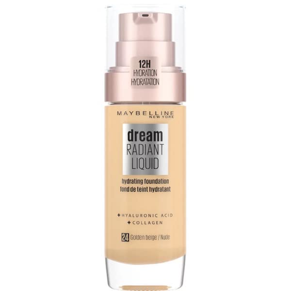 Maybelline New York Dream Satin Liquid Hydrating Serum Foundation Makeup - Shade 021 Nude - Lightweight, Buildable Coverage for Daily Wear & Special Occasions