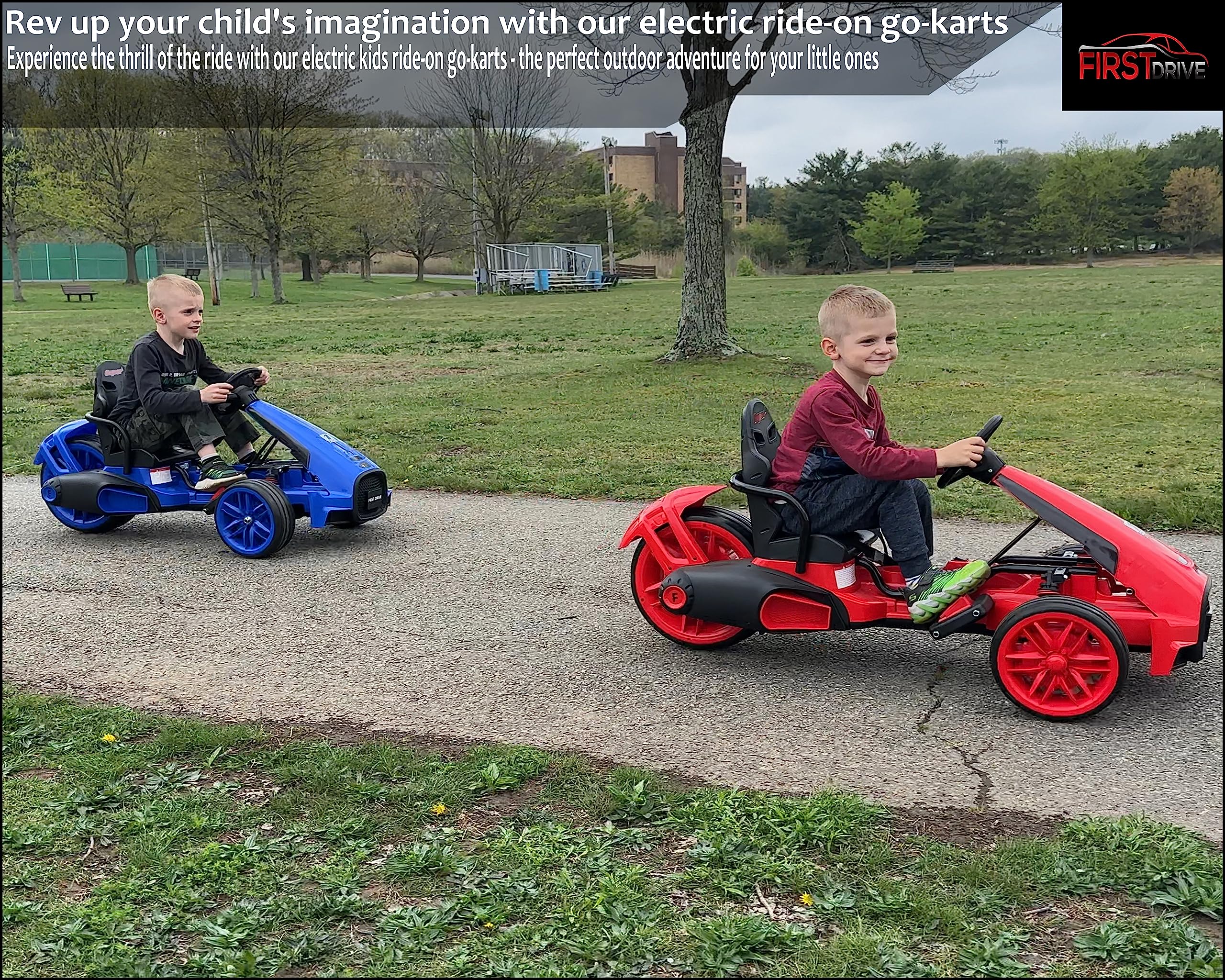 Electric Go Kart for Kids - 12V Ride On Car with Parent Remote Control - Battery Powered Toy Vehicle for Boys & Girls (Red) - Perfect for Outdoor Play, Backyard Fun & Birthday Gifts