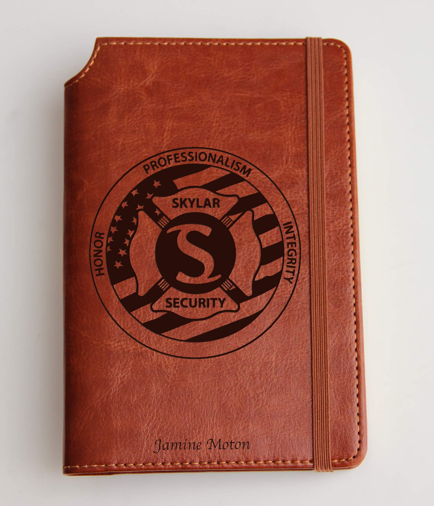Custom Leather Bound Journal with Club Logo & Personalized Text/Quote - Strip Closure, Writing Notebook for Poultry Farmers & Hen Keepers - Perfect for Farm Records, Egg Tracking & Daily Notes