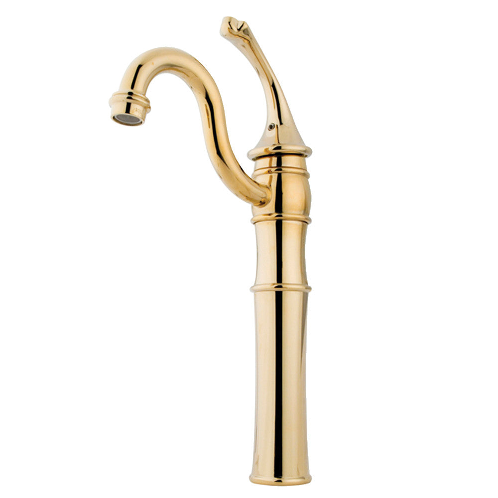 Kingston Brass KB3421GL Modern Vessel Sink Faucet - Single Hole Bathroom Sink Faucet with High Arc Spout for Vanity, Powder Room & Guest Bathroom
