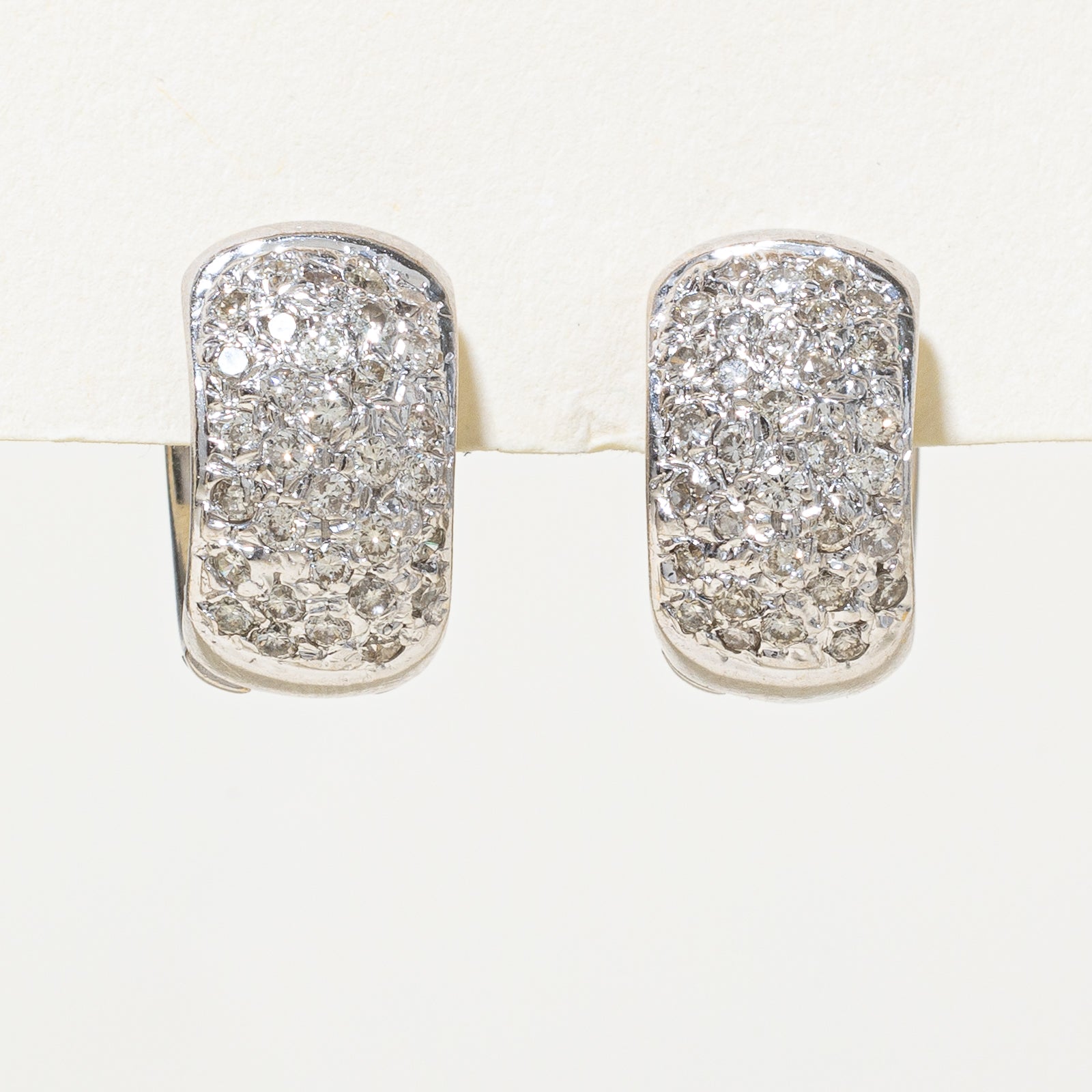 14K Gold Diamond Cluster Hoop Earrings - 0.70 Carat Total Weight (CTW) | Elegant Everyday Jewelry for Women, Perfect for Parties, Weddings & Special Occasions