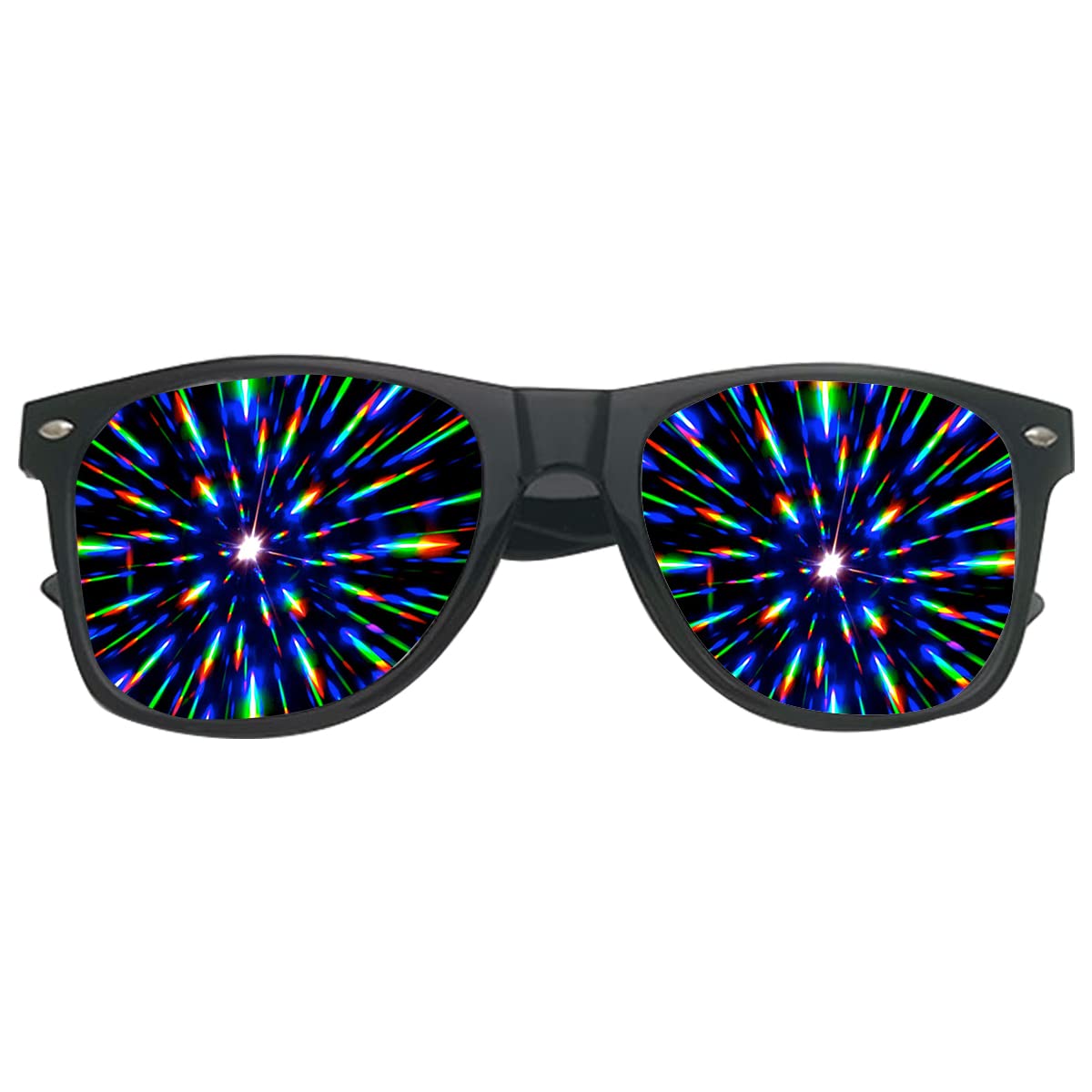Heart Shaped Sunglasses for Women & Men - UV400 Protection, Light Changing & Diffraction Effect - Perfect for Festivals, Parties, Raves & Outdoor Events