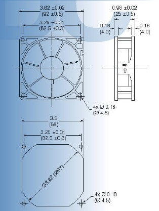 High Speed 12V DC 92x92x25mm Cooling Fan with Locked Rotor Alarm - Mechatronics G9225X12B2 FSR for PC, Server & Electronics Cooling