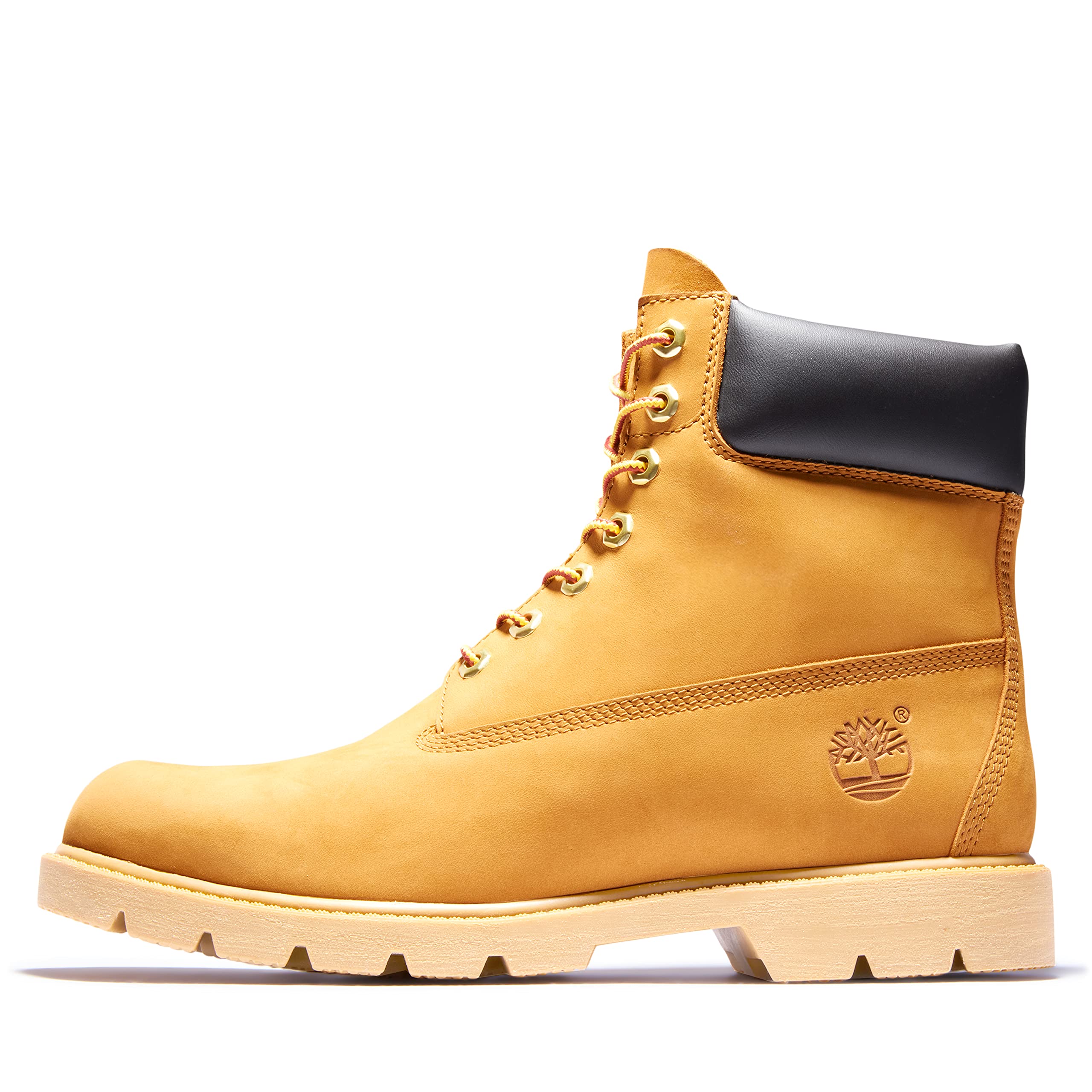 Timberland Men's 6 Inch Waterproof Leather Boots with Padded Collar - Durable Hiking & Work Boots for Outdoor Adventures and Construction Sites